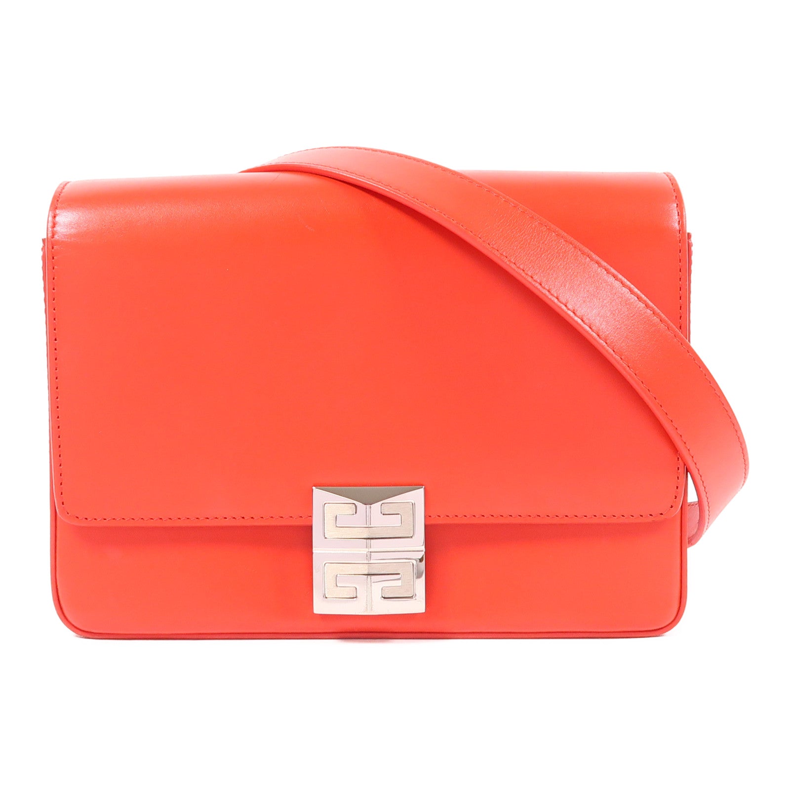 GIVENCHY 牛皮皮革Shoulder Bag銀扣肩背袋