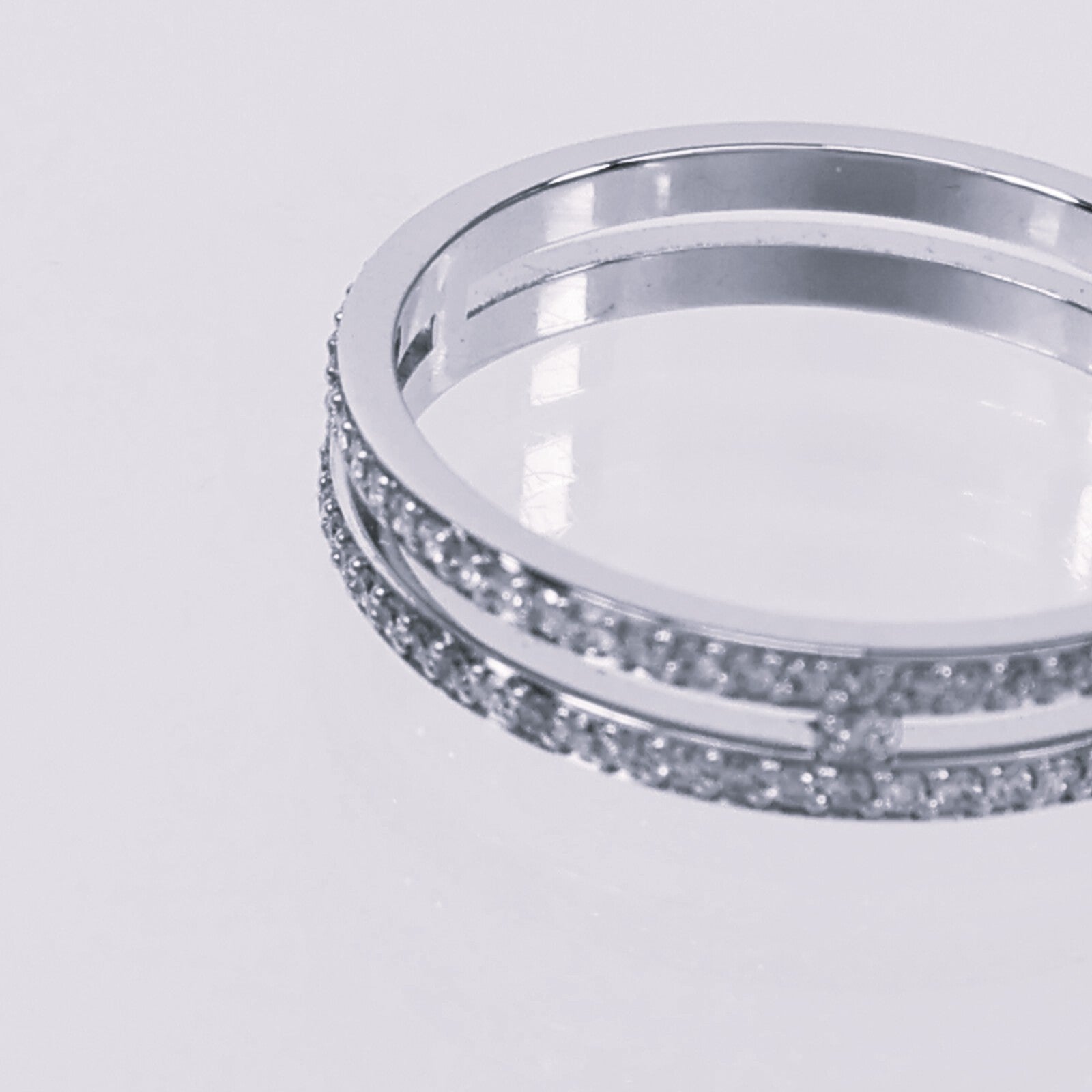 HERMES 18K白金Ariane Wedding Band Small鑽石戒指