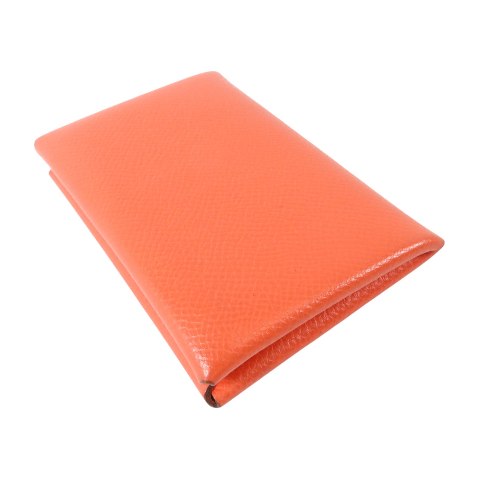 HERMES Epsom皮革Calvi Card Case銀扣卡片套Rose Jaipur