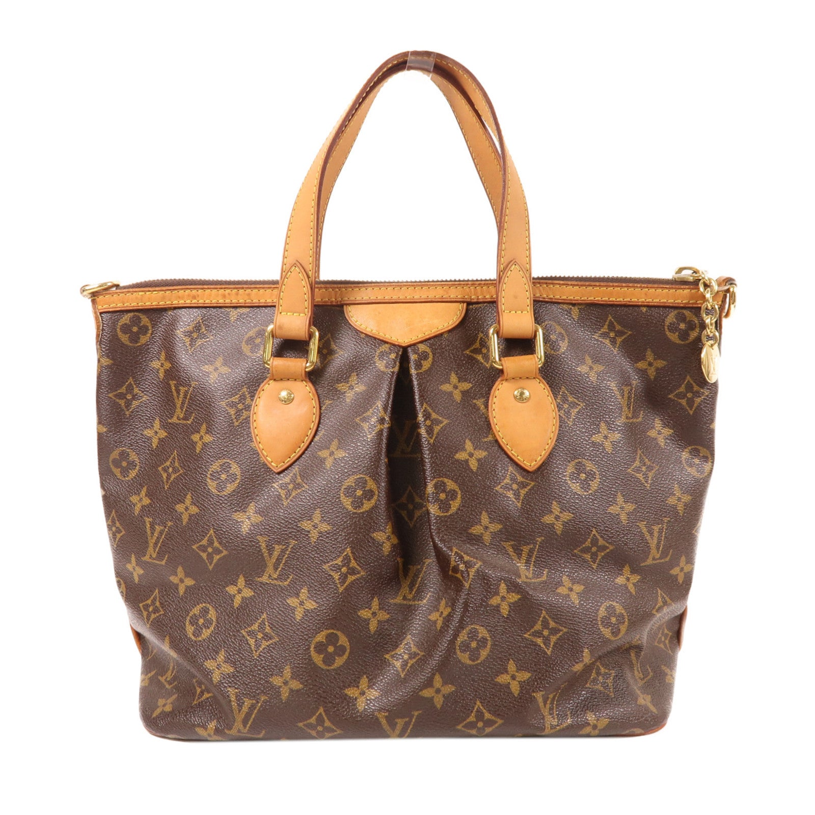 LOUIS VUITTON LV GHW Palermo PM 2 Way Shoulder Bag M40145 Monogram Brown