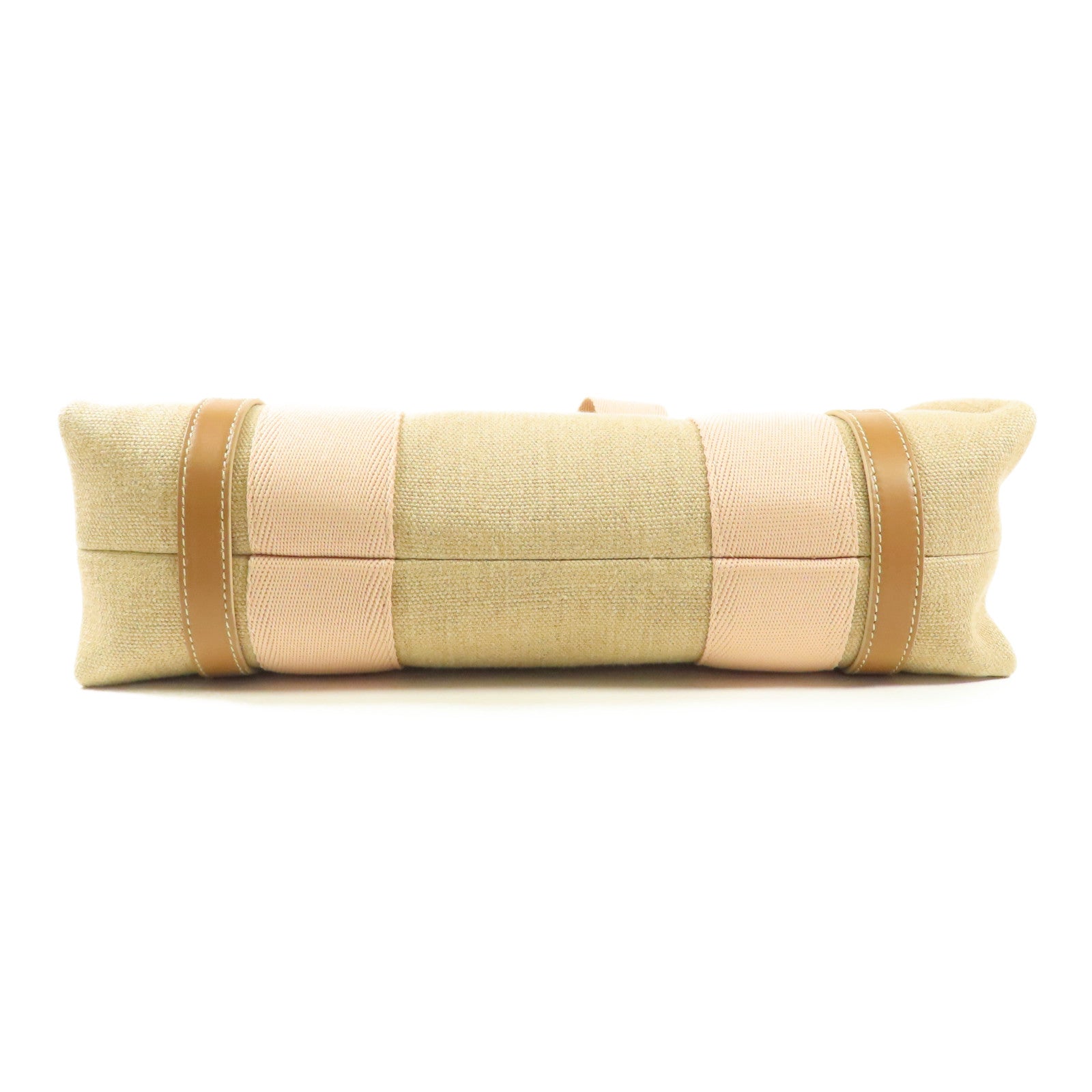 Chloe Woody Tote Bag Canvas Pink/Beige