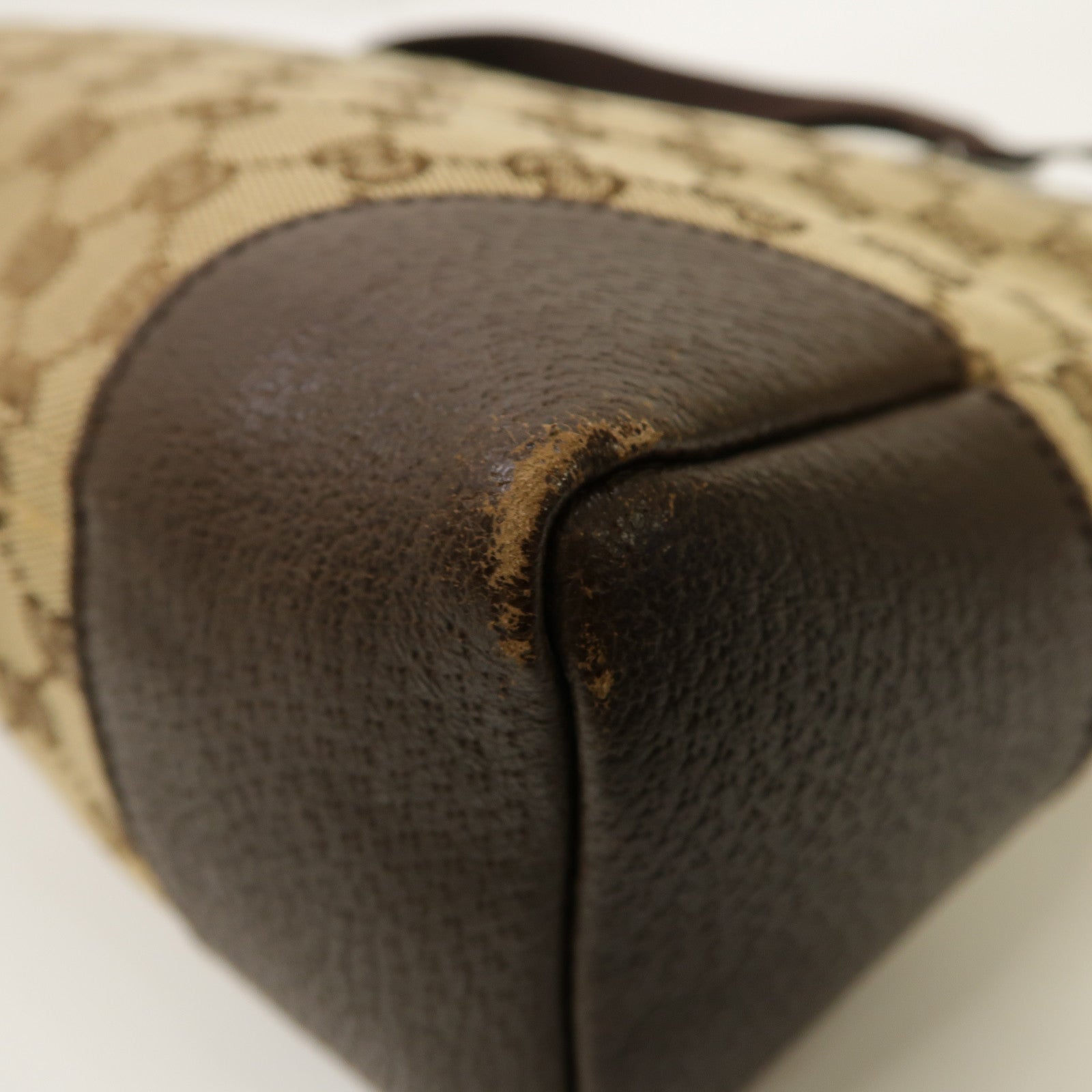 GUCCI 【激減優惠】帆布Shoulder Bag銀扣肩背袋啡色