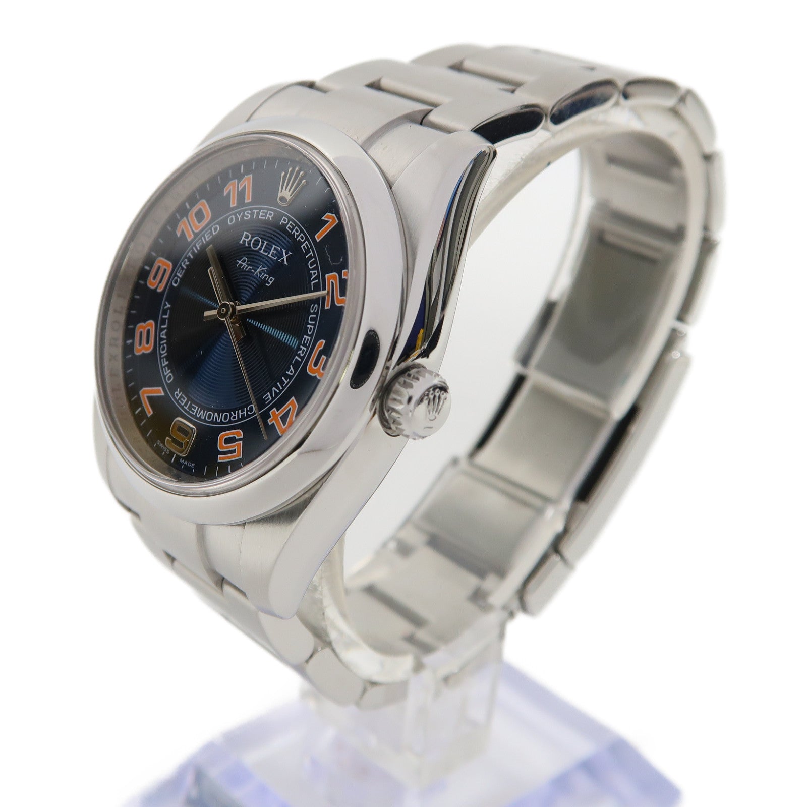 ROLEX Air King不鏽鋼手錶自動機芯藍色