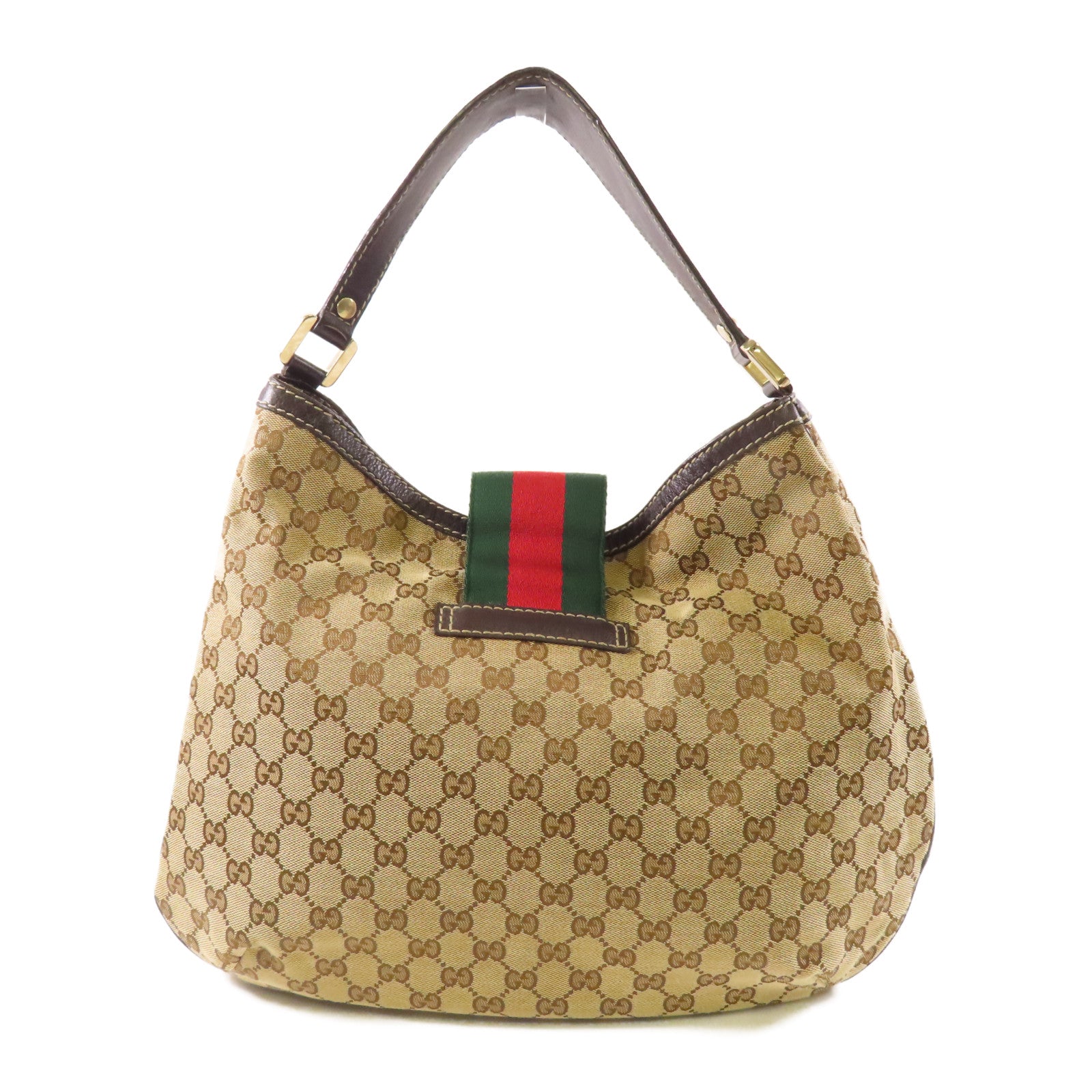 GUCCI 帆布New Web Guccissima金扣肩背袋
