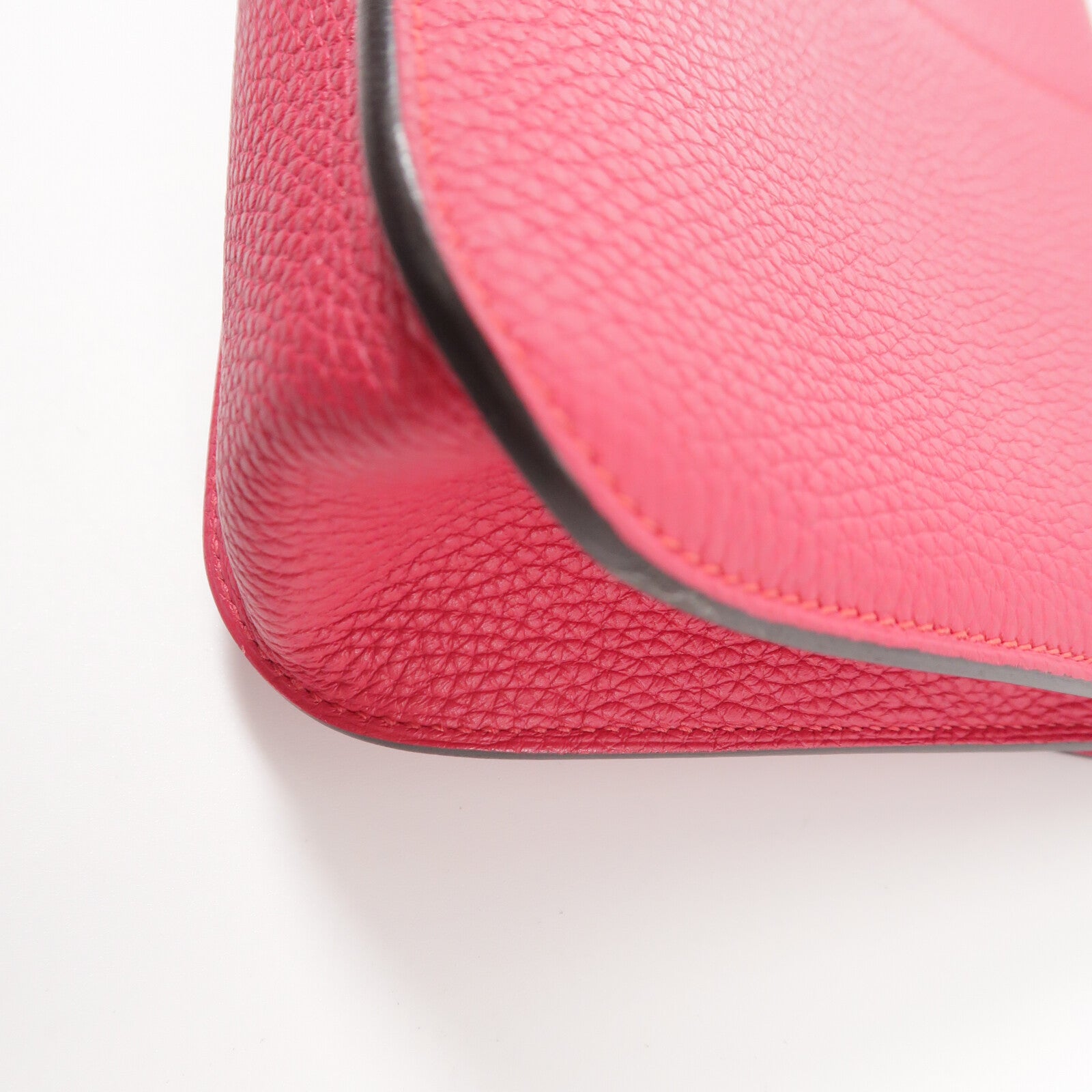 HERMES Clemence皮革Halzan 25手挽肩背兩用袋Rose Extren