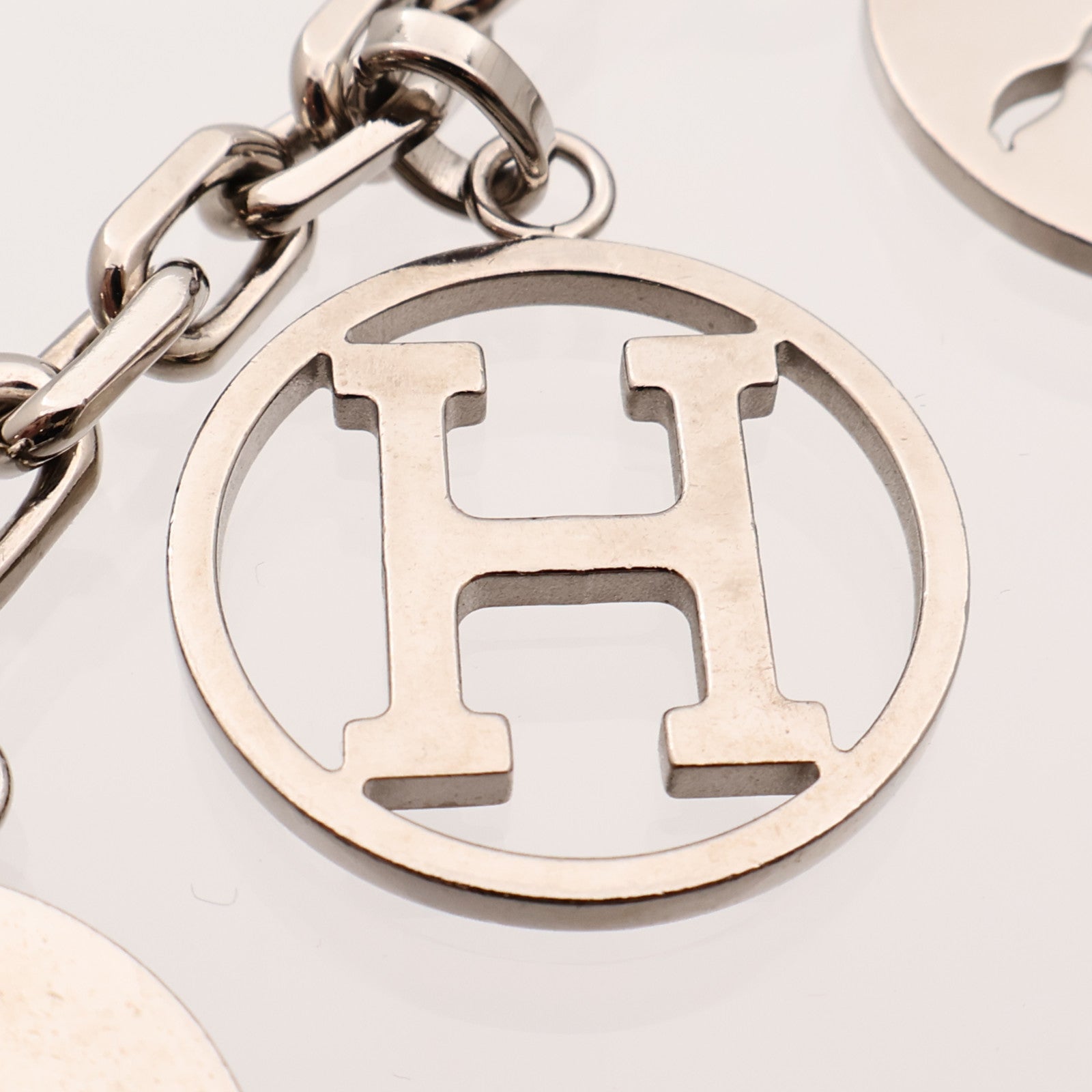 HERMES 金屬Bag Charm銀扣掛飾