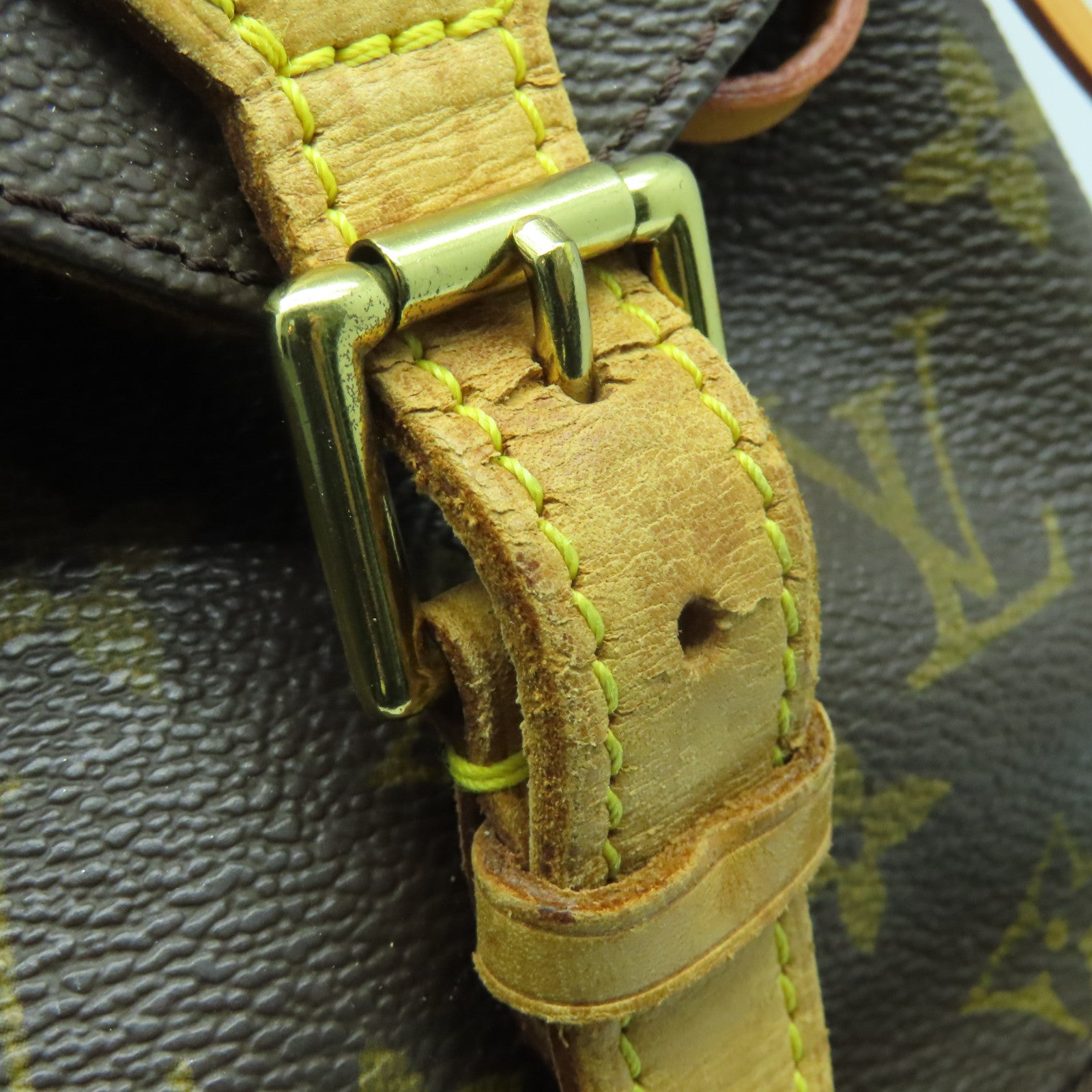 LOUIS VUITTON Monogram Montsouris MM金扣背包啡色