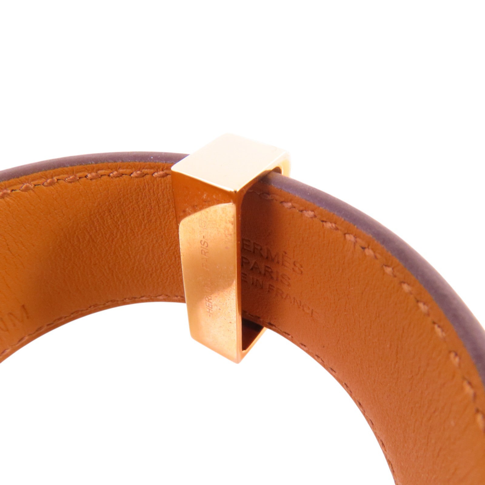 HERMES Epsom皮革CDC 24 Bracelet T2金扣手鏈
