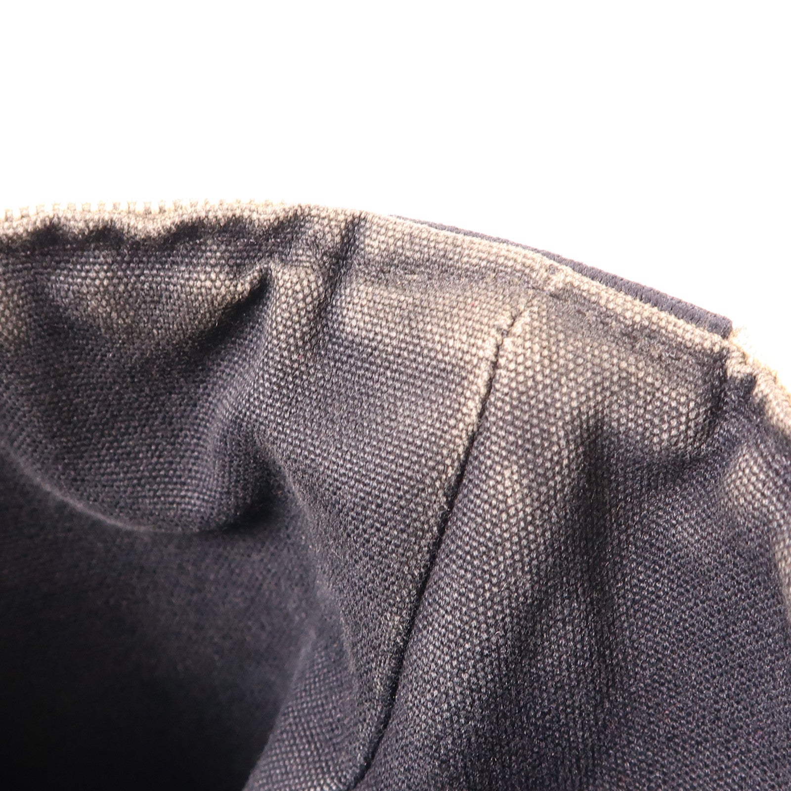 HERMES 帆布Saxo MM銀扣手挽袋