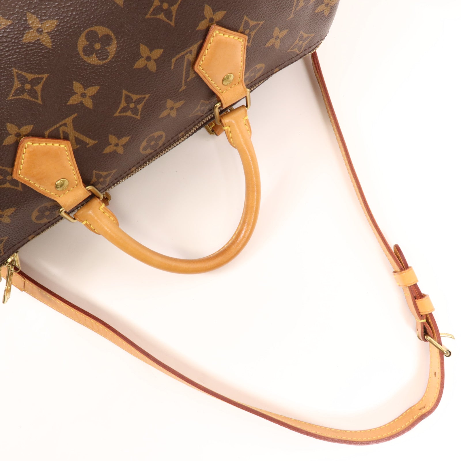 LOUIS VUITTON Monogram Speedy Bandouliere 30金扣手挽肩背兩用袋