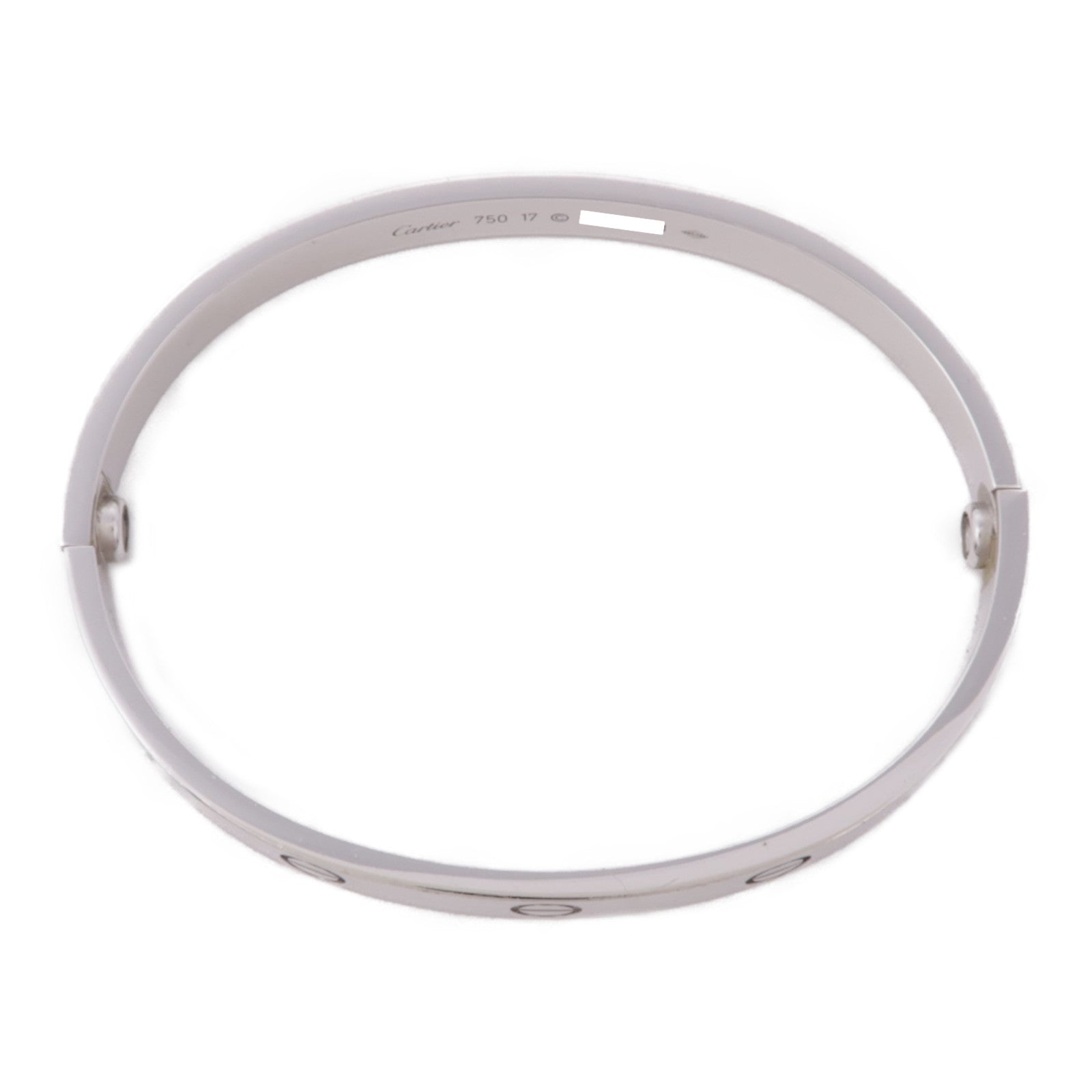 CARTIER 【激減優惠】18K白金Love Bracelet手鐲Certier#17