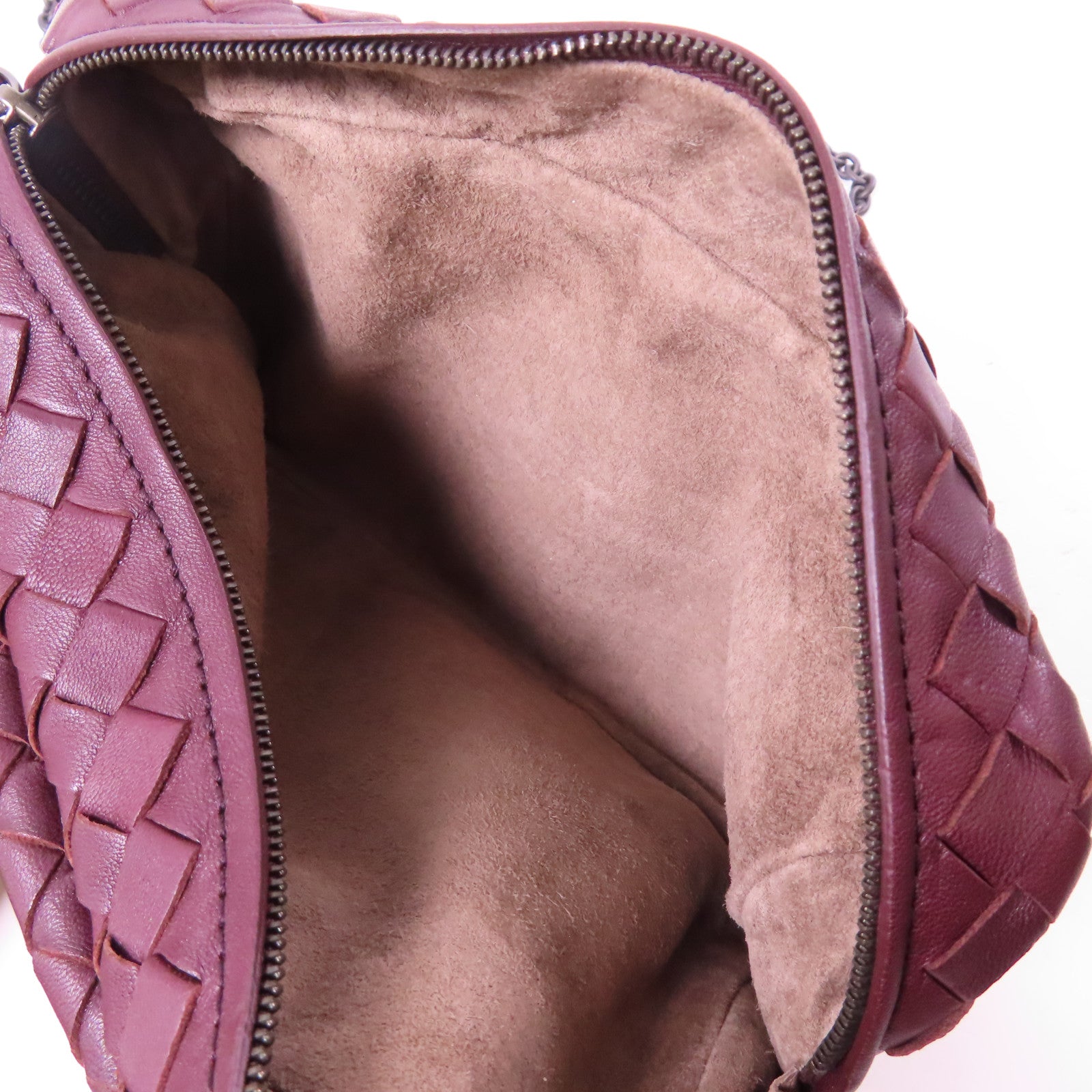 BOTTEGA VENETA 牛皮皮革Shoulder Bag鏈帶肩背袋紫色