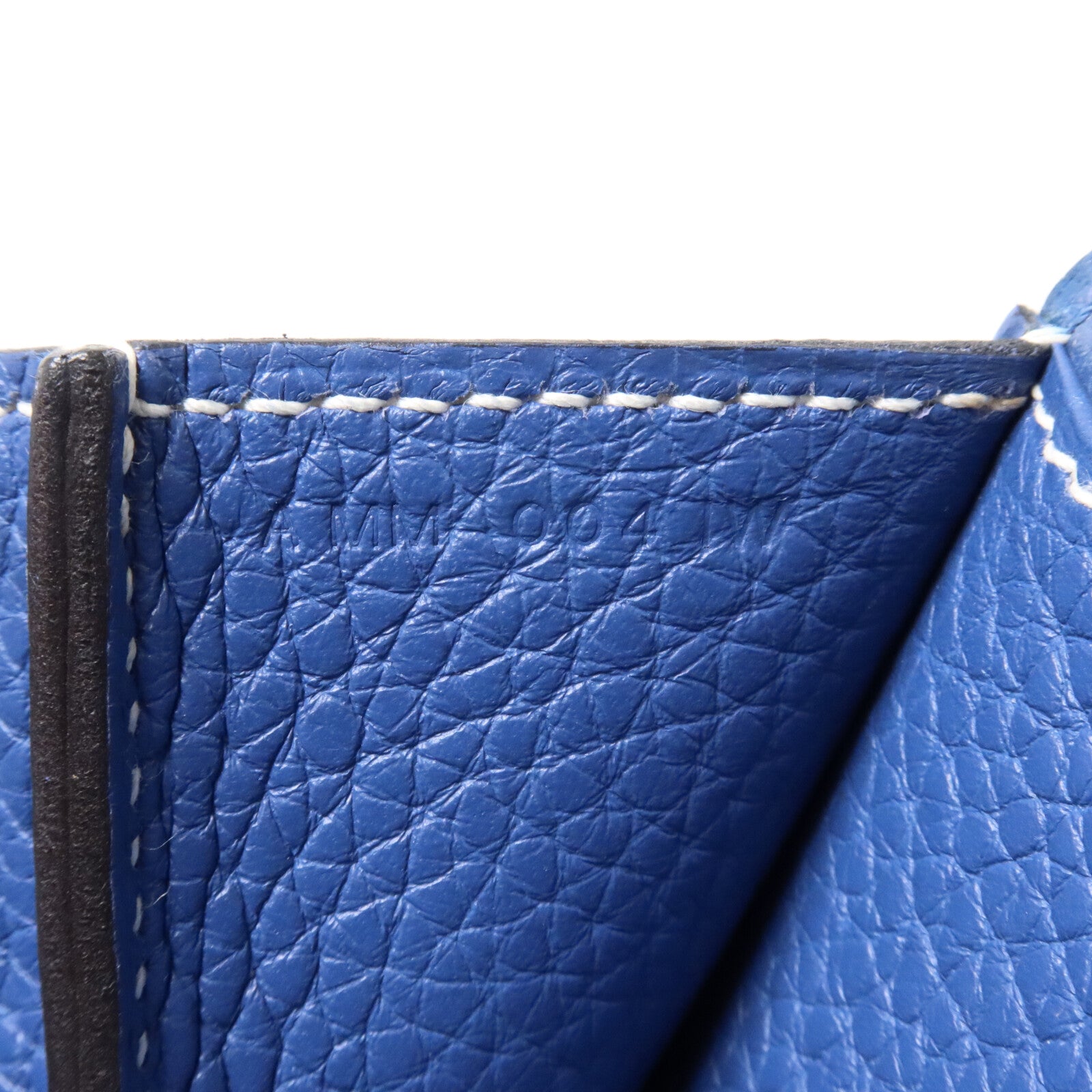 HERMES Clemence皮革Halzan 31手挽肩背兩用袋Bleu Brighton