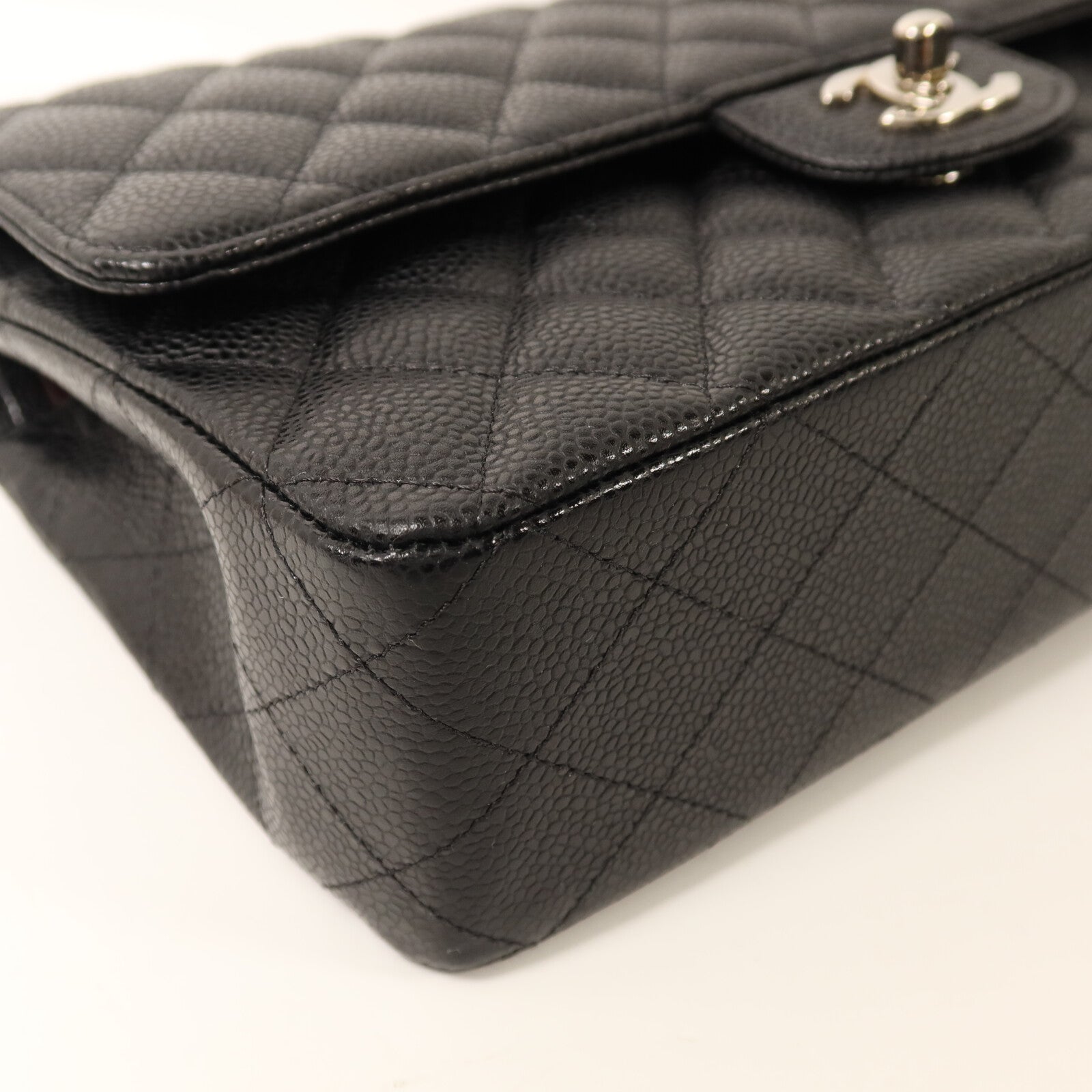 CHANEL 牛皮皮革Classic 25銀扣鏈帶肩背袋