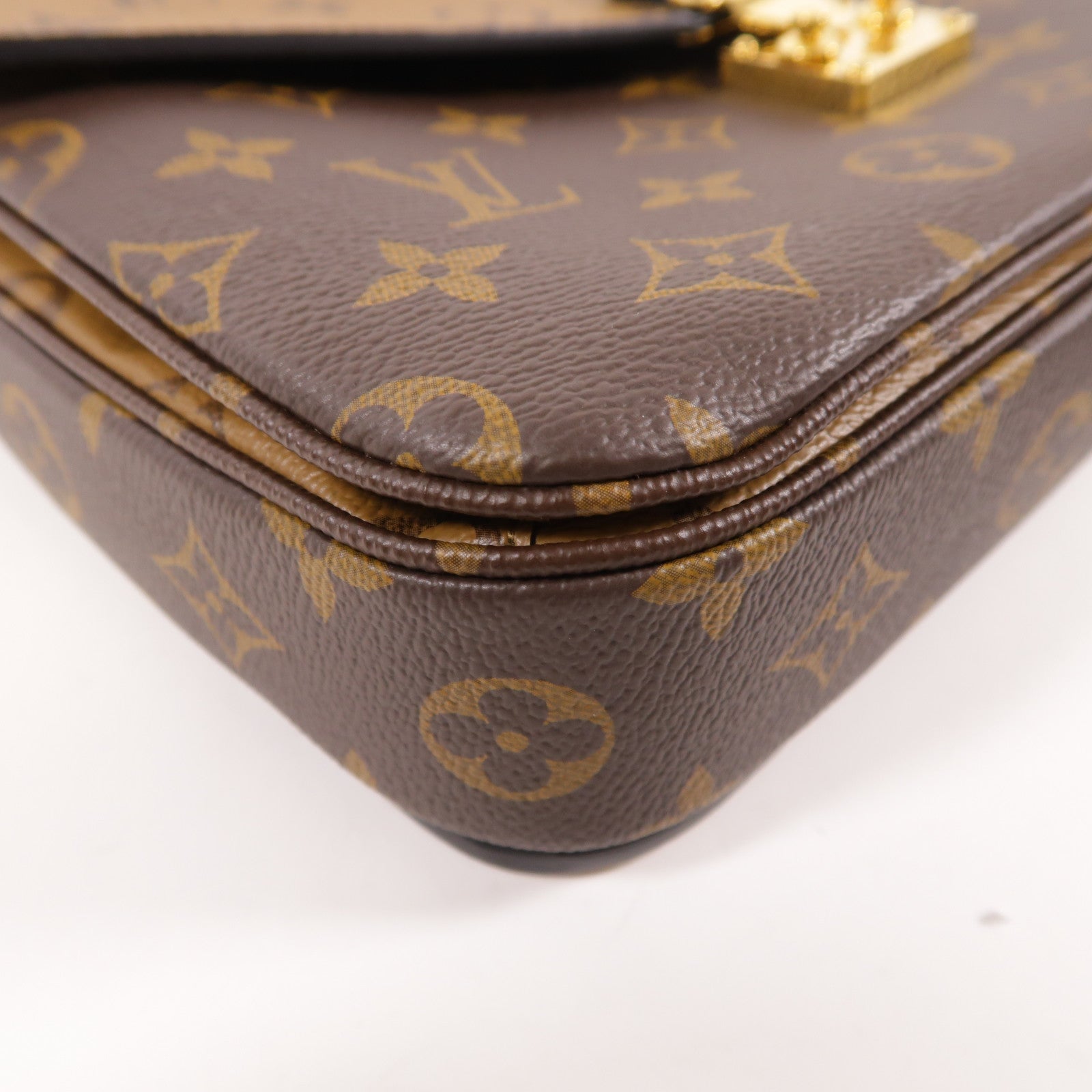 LOUIS VUITTON Monogram Reverse Pochette Metis金扣手挽肩背兩用袋