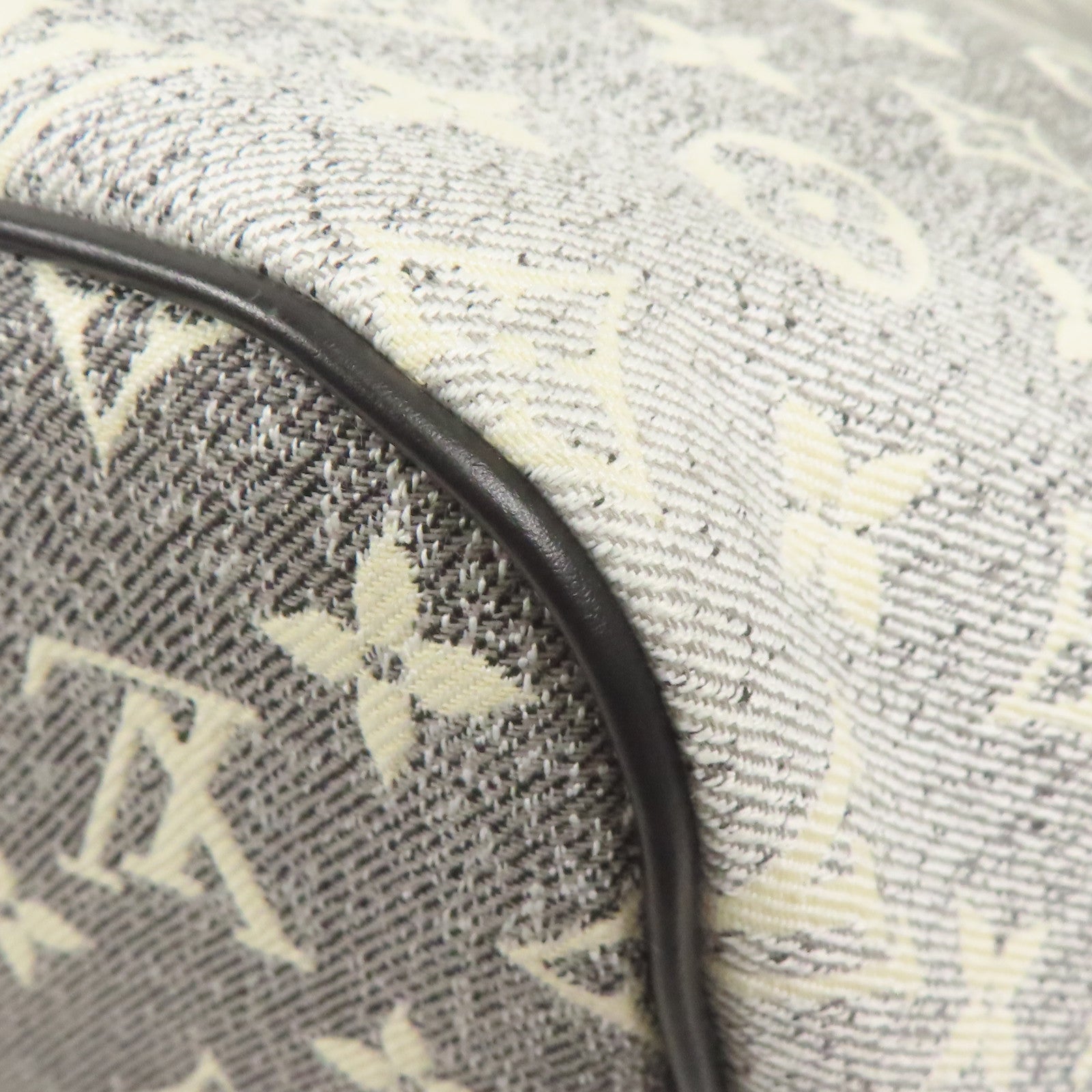 LOUIS VUITTON Monogram Jaquard Neverfull MM銀扣肩背袋