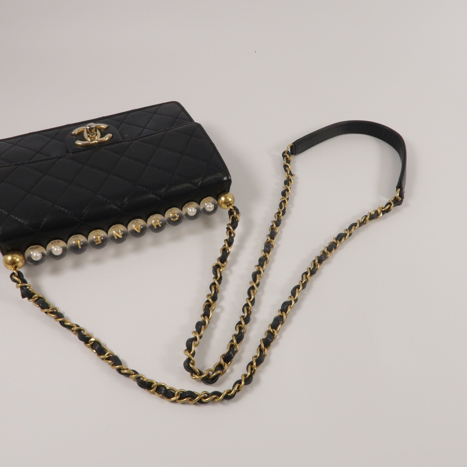 CHANEL 羊皮皮革Chain Shoulder鏈帶肩背袋