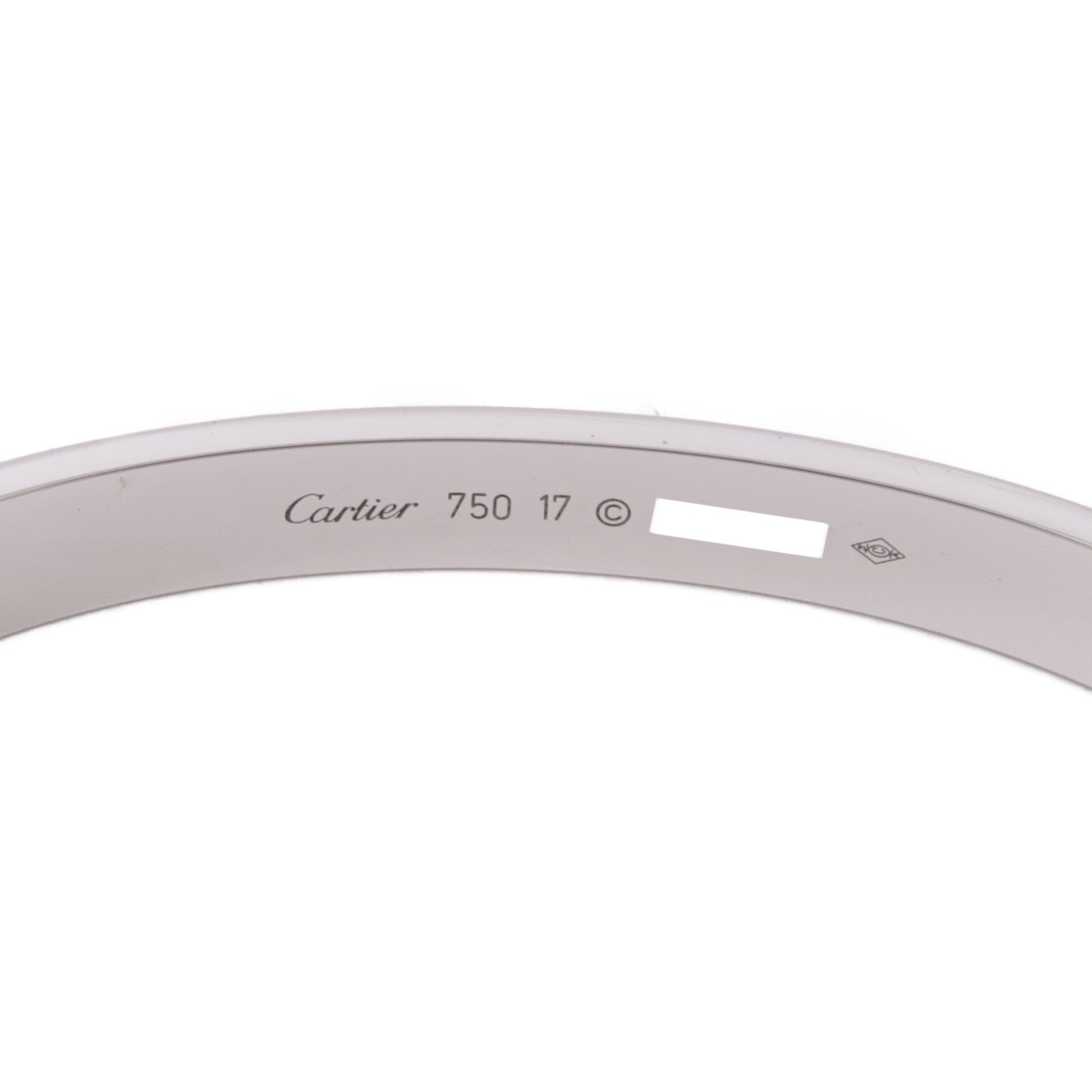 CARTIER 【激減優惠】18K白金Love Bracelet手鐲Certier#17