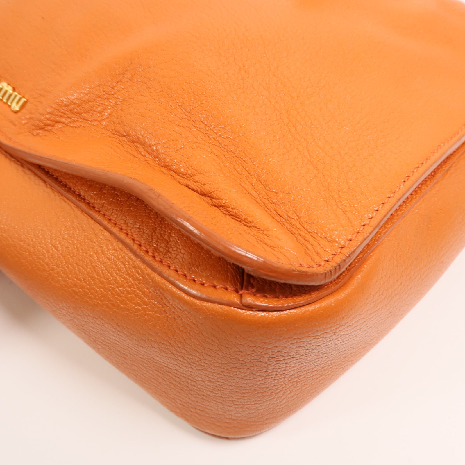 Miu Miu 牛皮皮革2 Way Shoulder金扣手挽肩背兩用袋