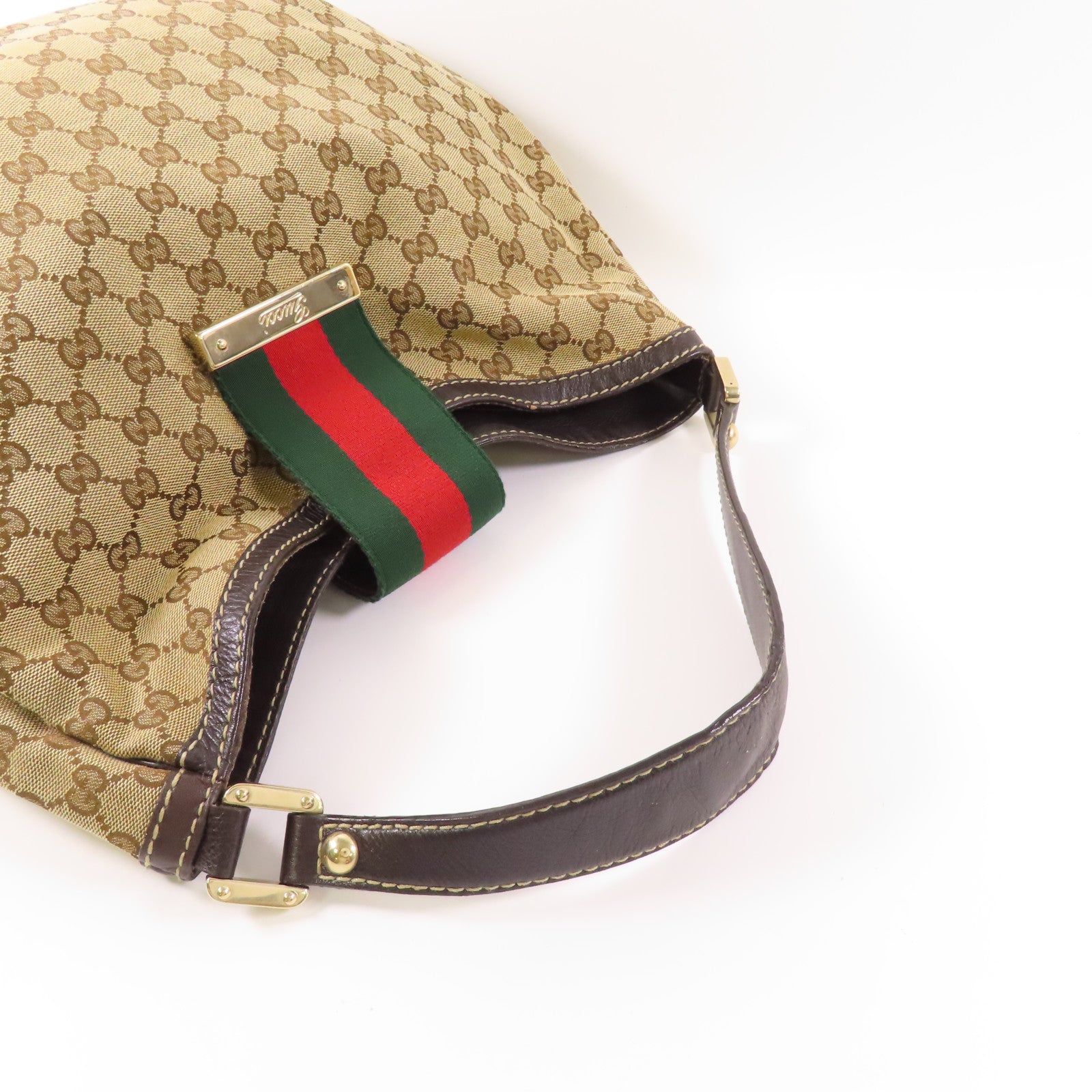 GUCCI 帆布New Web Guccissima金扣肩背袋