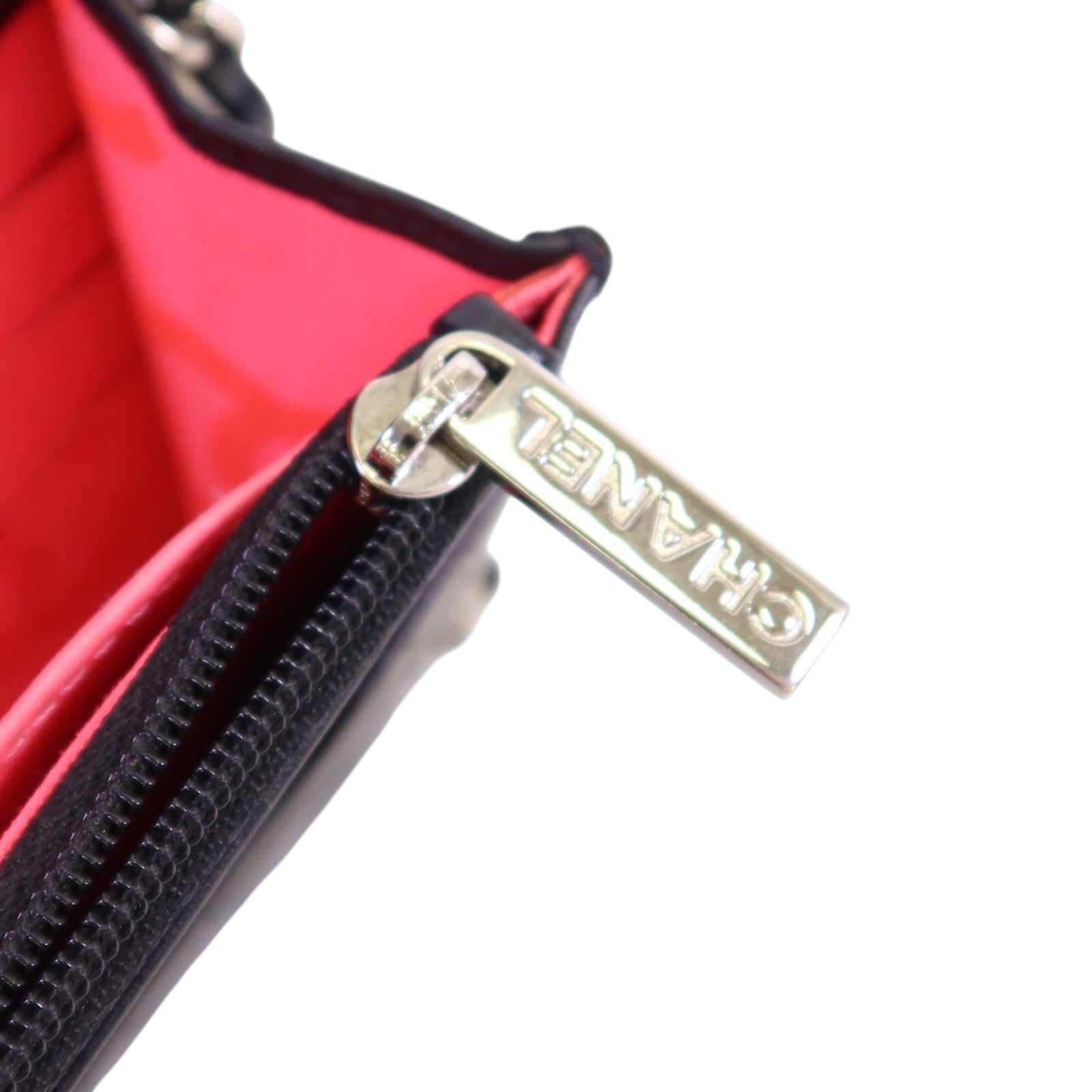 CHANEL 牛皮皮革WOC Wallet On Chain銀扣鏈帶肩背袋