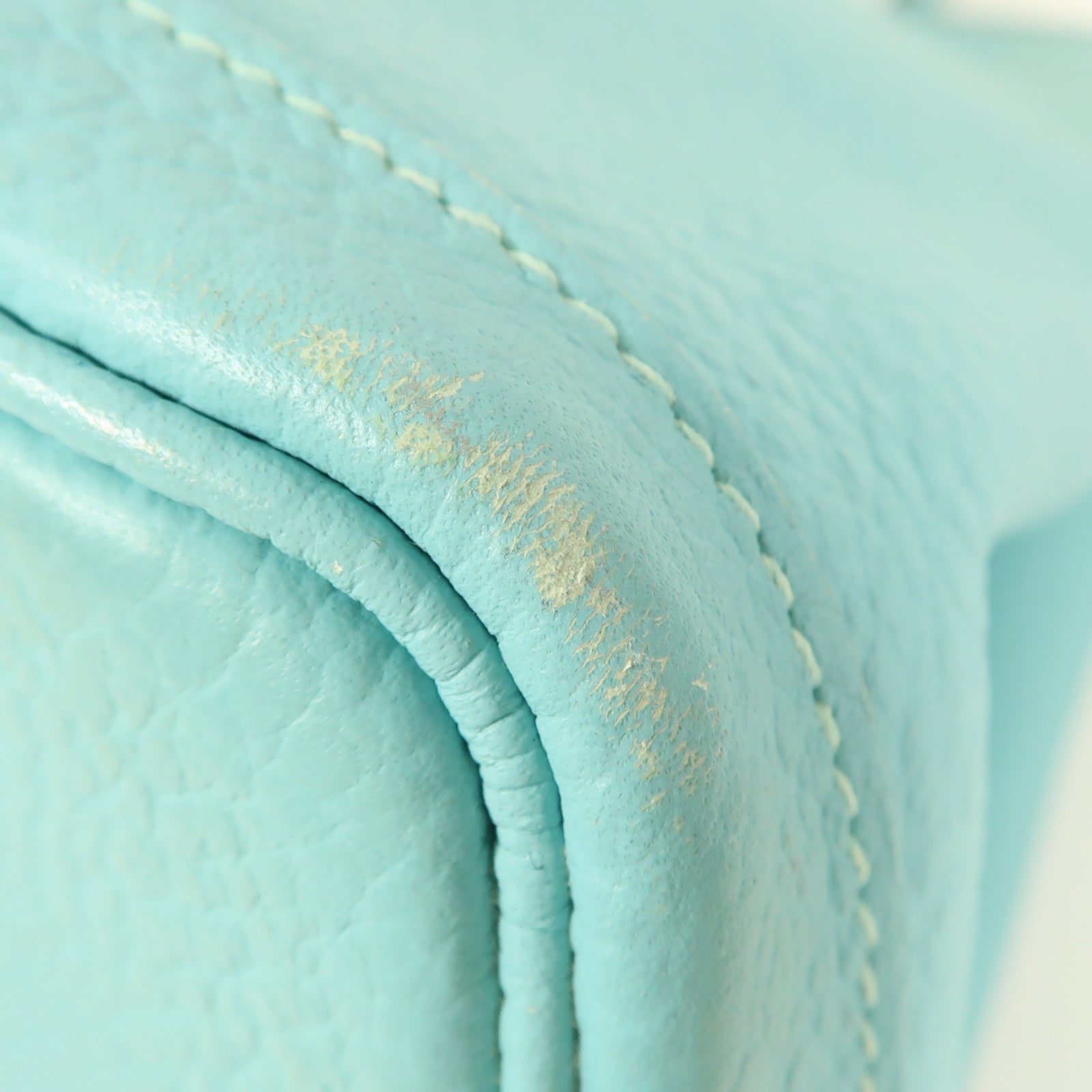 HERMES Country皮革Garden Party TPM銀扣手挽袋3P Bleu Atoll