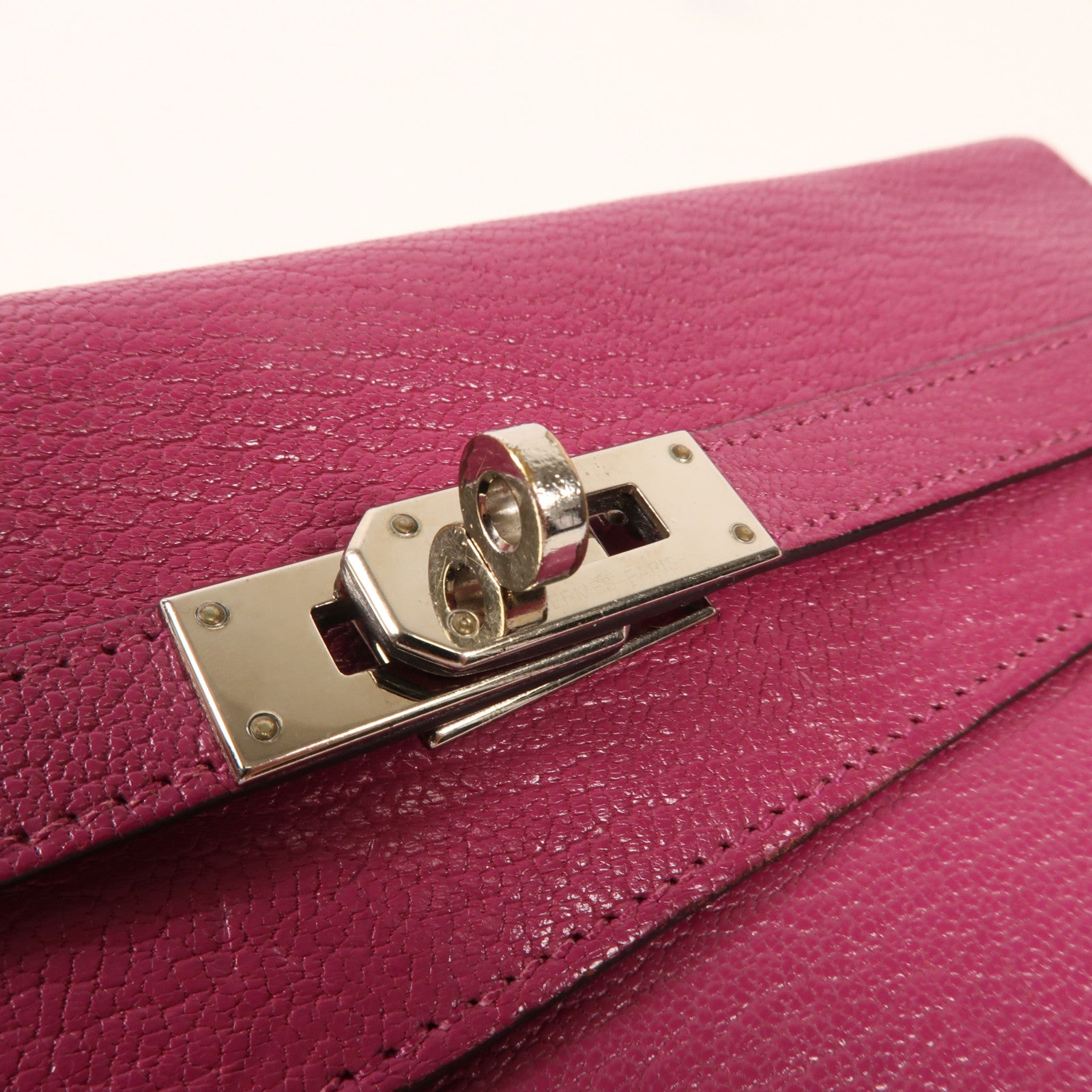 HERMES Togo皮革Kelly Wallet銀扣長錢包