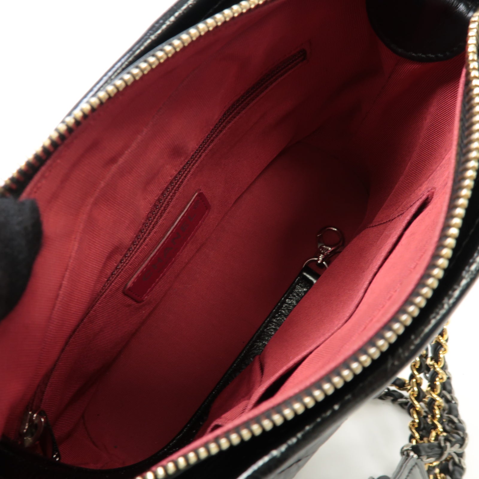 CHANEL 【激減優惠】菱格Aged Calf皮革Gabrielle Small金/銀扣鏈帶肩背袋黒色