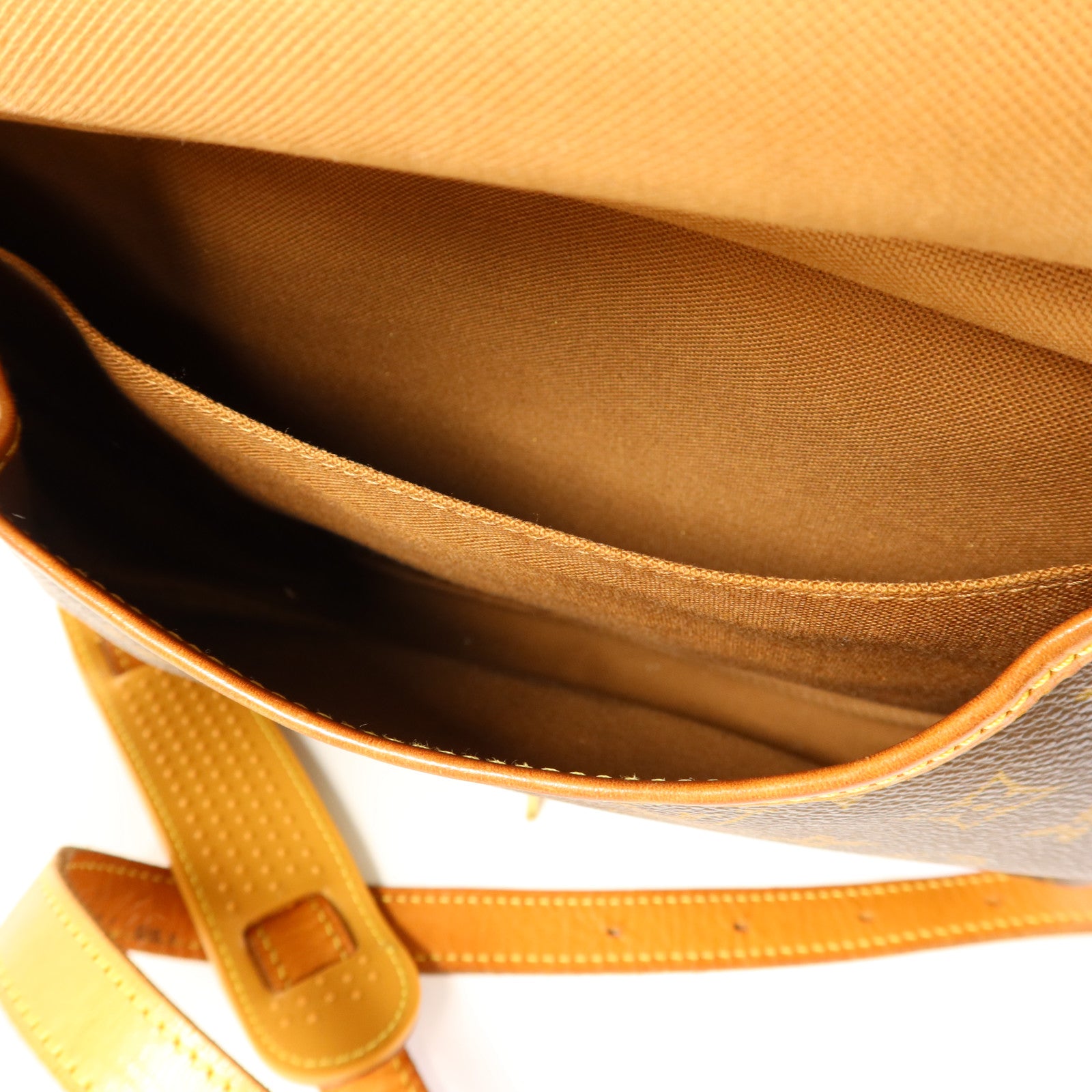 LOUIS VUITTON Monogram Saumur 30金扣肩背袋棕色