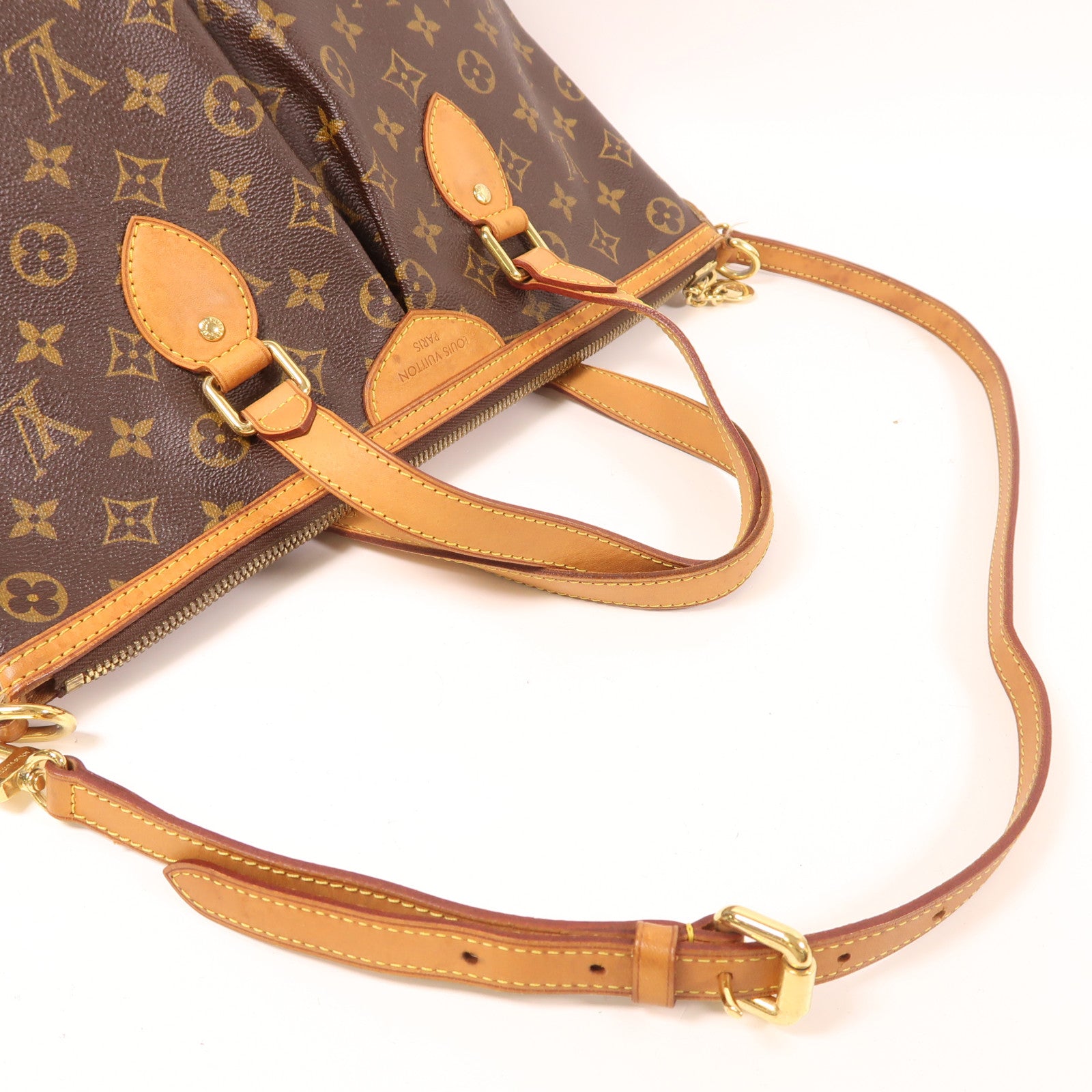 LOUIS VUITTON LV GHW Palermo PM 2 Way Shoulder Bag M40145 Monogram Brown