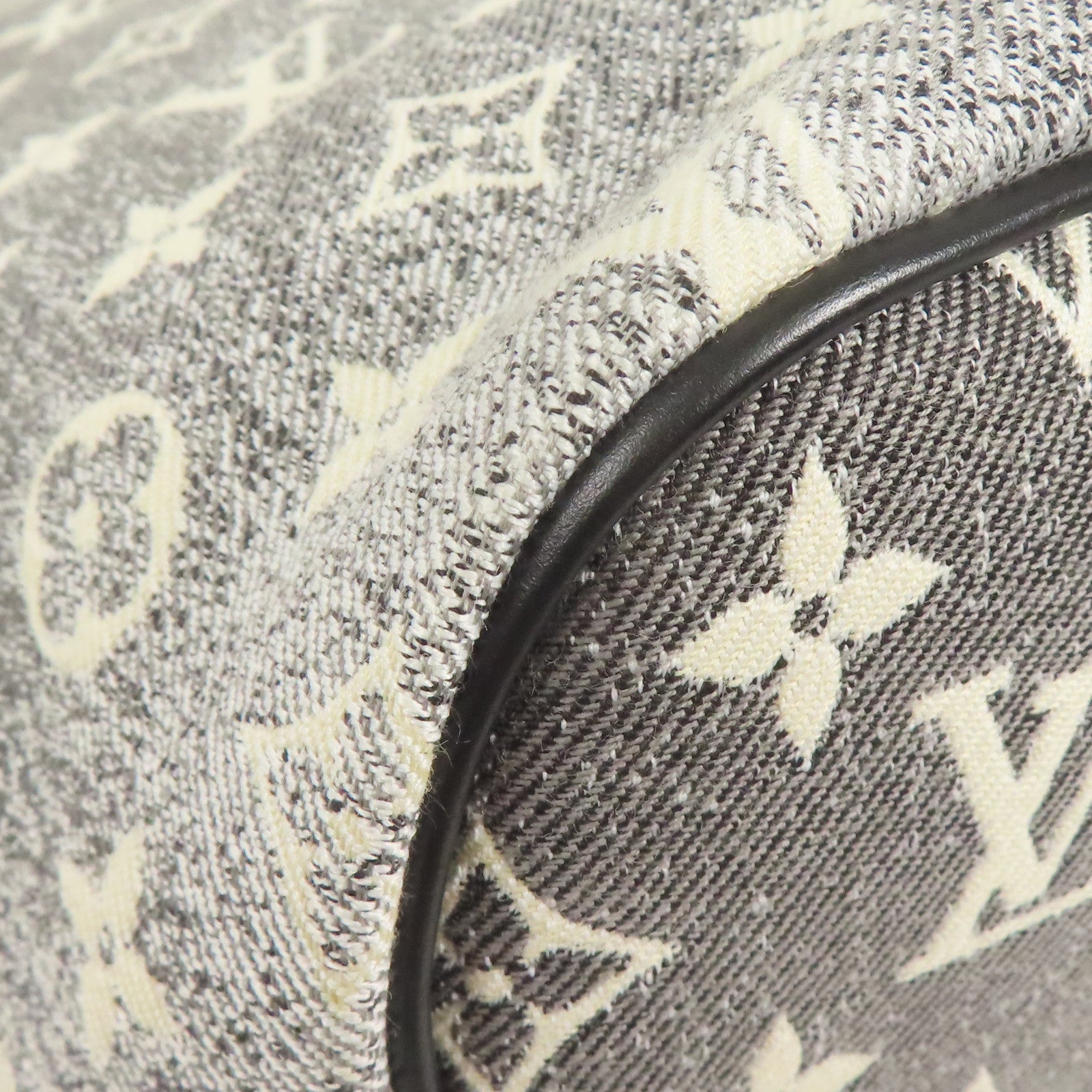 LOUIS VUITTON Monogram Jaquard Neverfull MM銀扣肩背袋