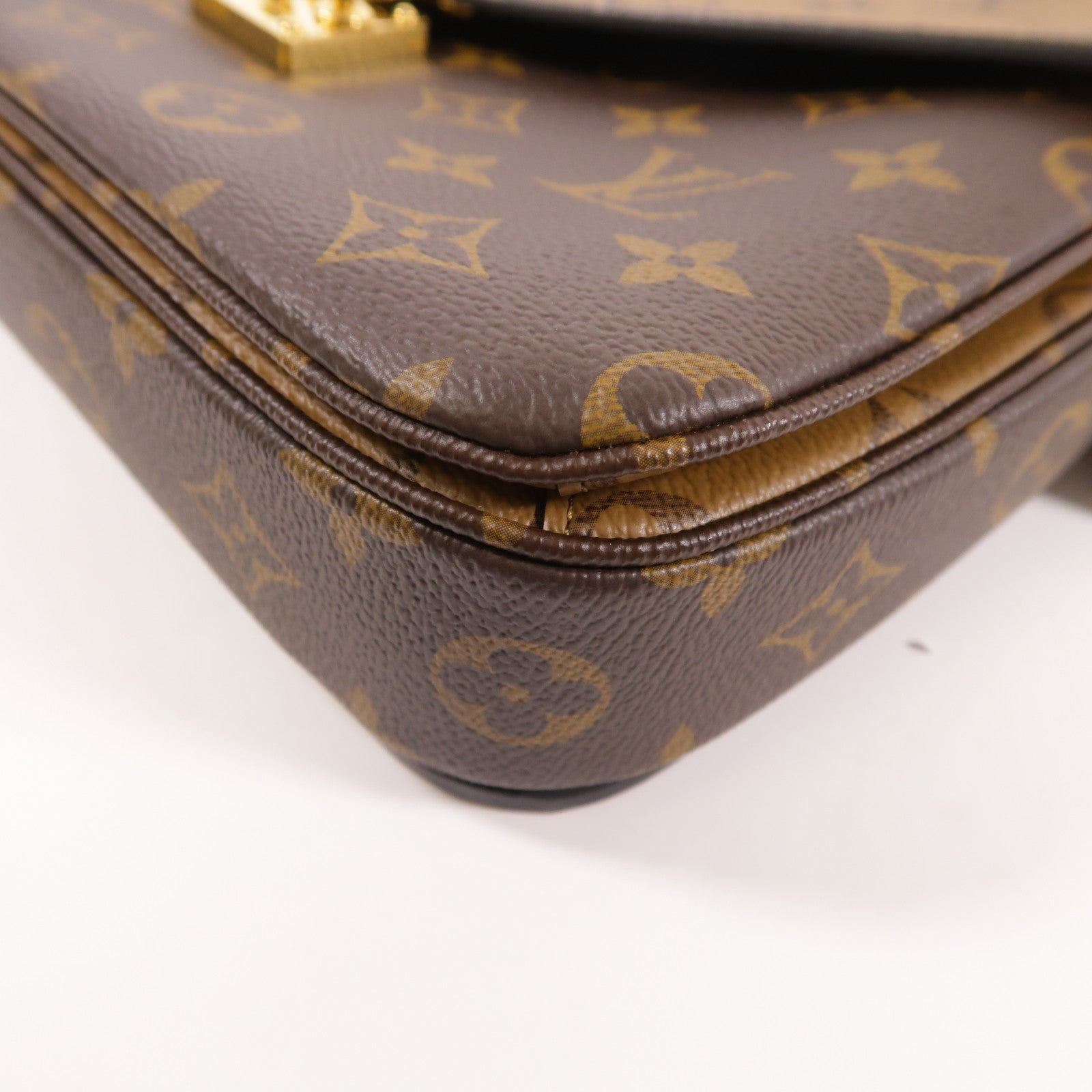 LOUIS VUITTON Monogram Reverse Pochette Metis金扣手挽肩背兩用袋