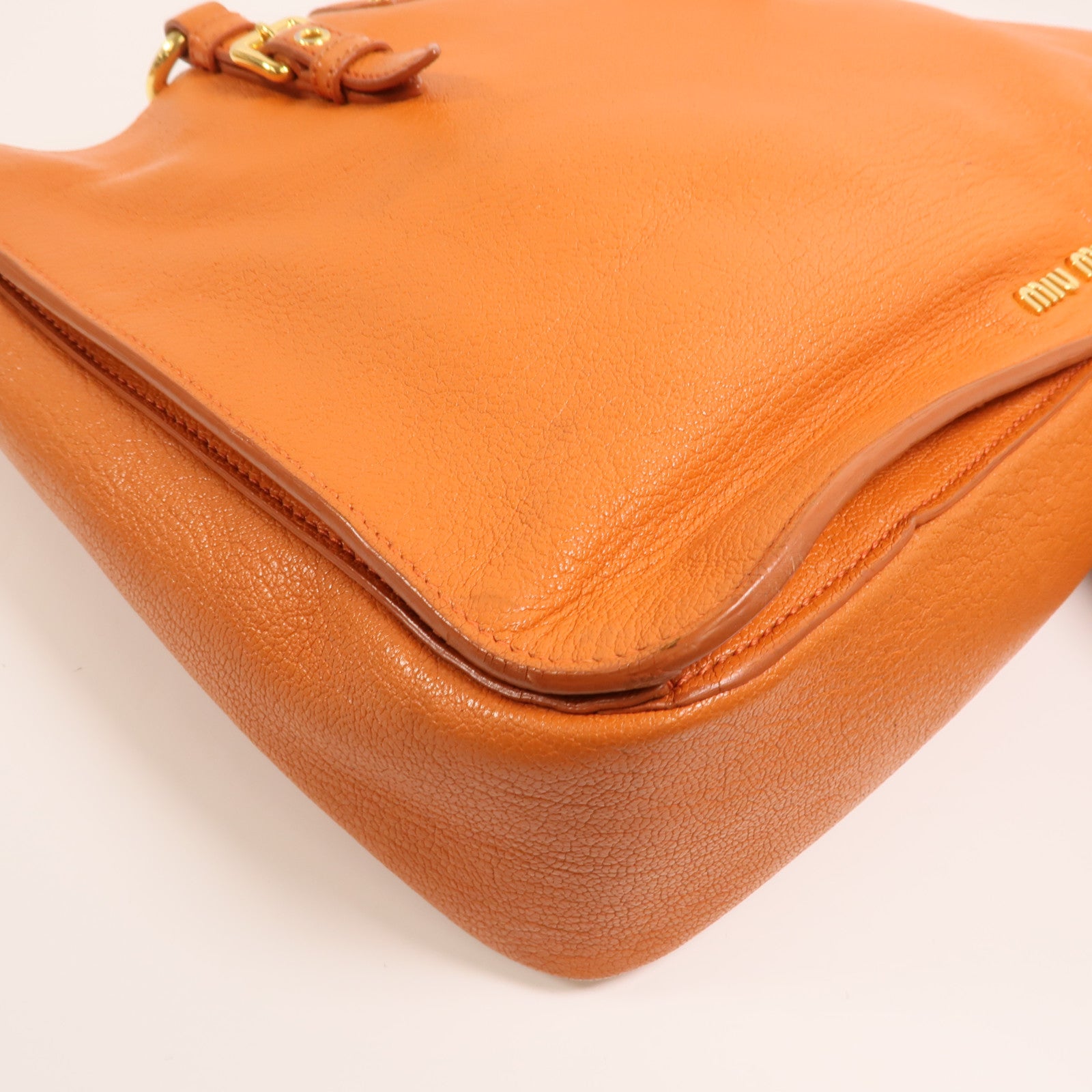 Miu Miu 牛皮皮革2 Way Shoulder金扣手挽肩背兩用袋
