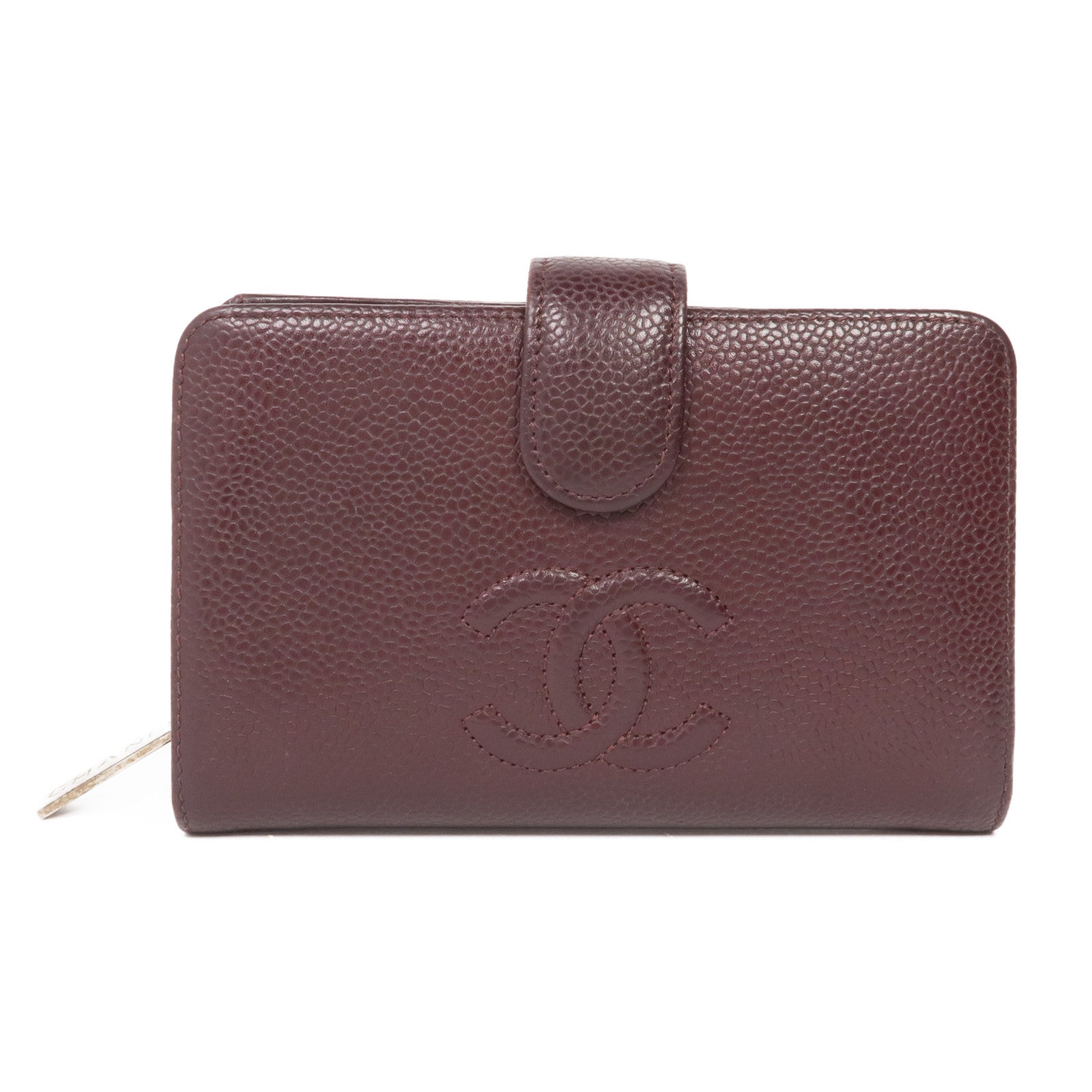 CHANEL 牛皮皮革Wallet銀扣錢包