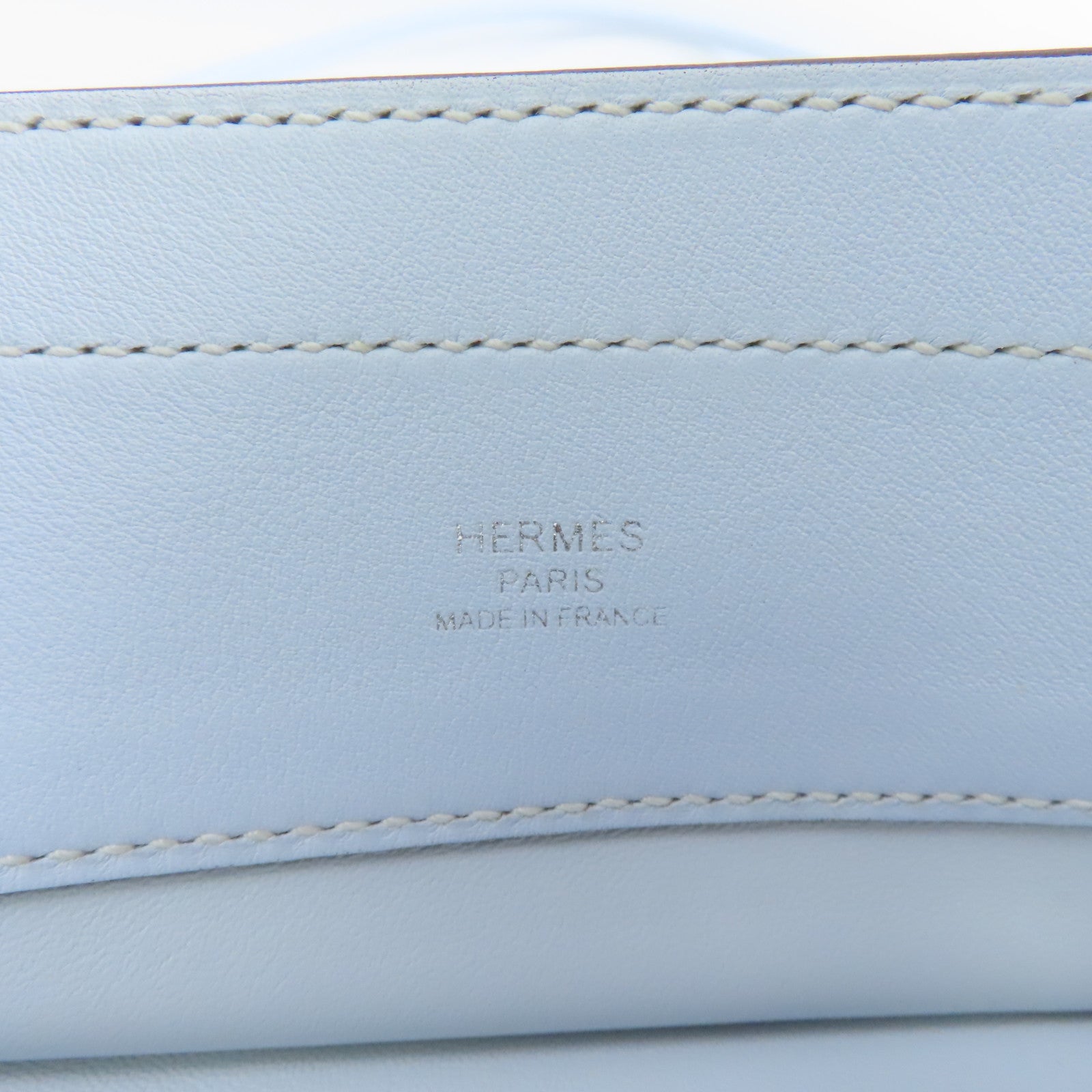 HERMES 【激減優惠】Swift皮革Aline銀扣肩背袋Bleu Brume/霧藍色