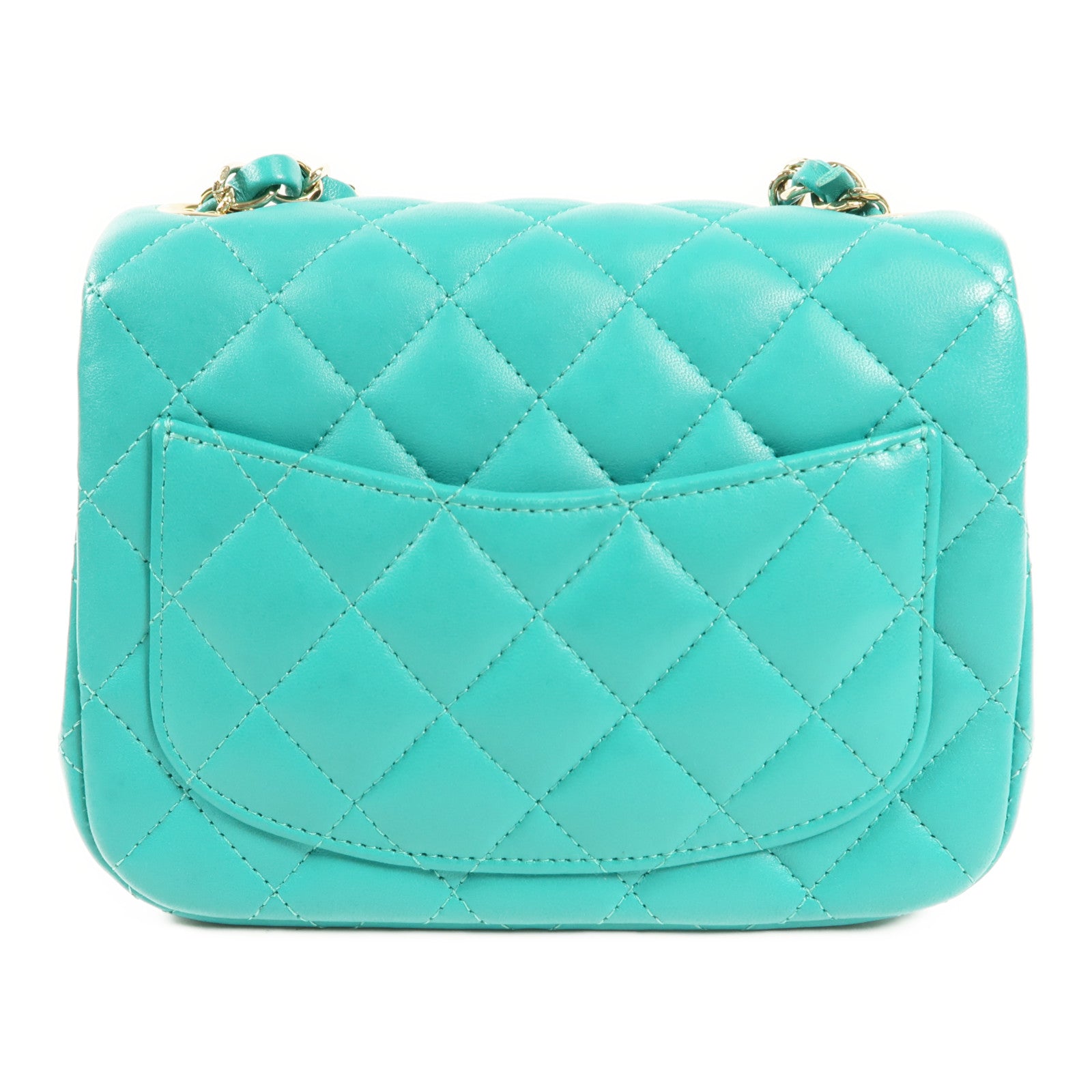 CHANEL 牛皮皮革Mini Classic 17金扣鏈帶肩背袋