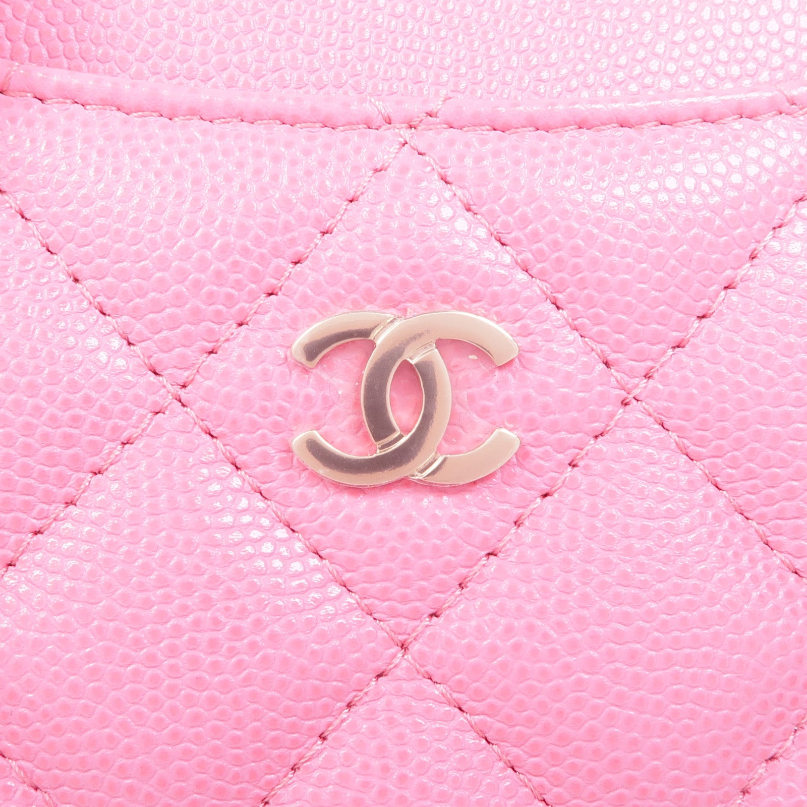 CHANEL 牛皮皮革Coin/Card Purse金扣零錢包/卡片套
