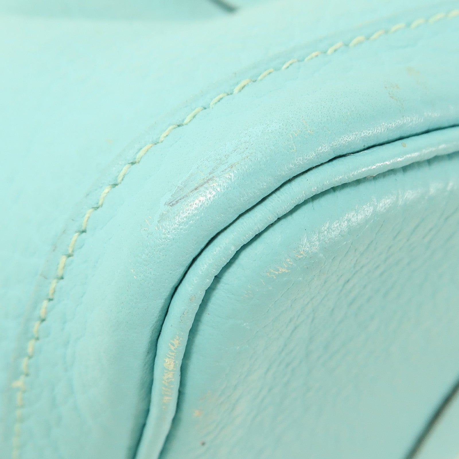 HERMES Country皮革Garden Party TPM銀扣手挽袋3P Bleu Atoll