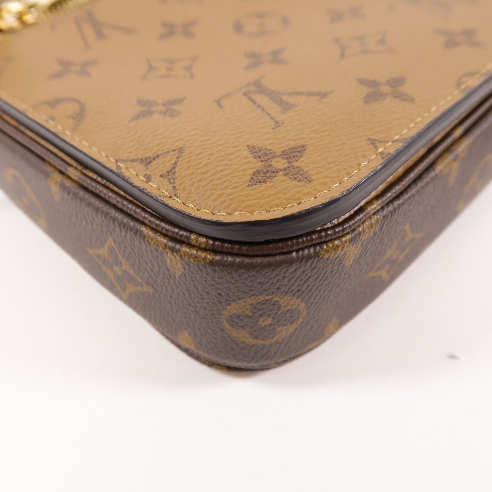 LOUIS VUITTON Monogram Reverse Pochette Metis金扣手挽肩背兩用袋