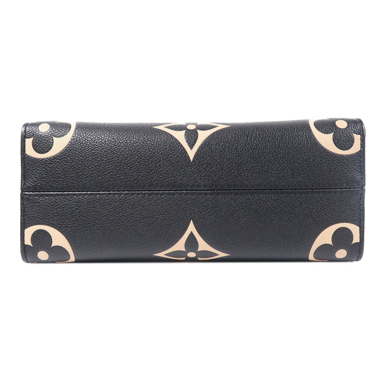 LOUIS VUITTON Monogram Empreinte On The Go金扣手挽肩背兩用袋黑色/米色