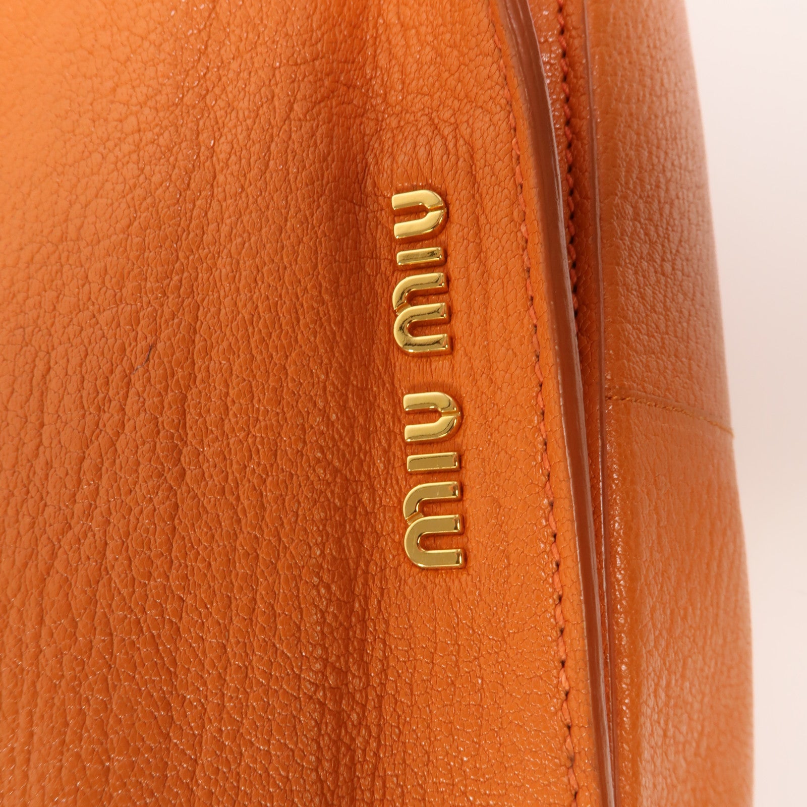 Miu Miu 牛皮皮革2 Way Shoulder金扣手挽肩背兩用袋