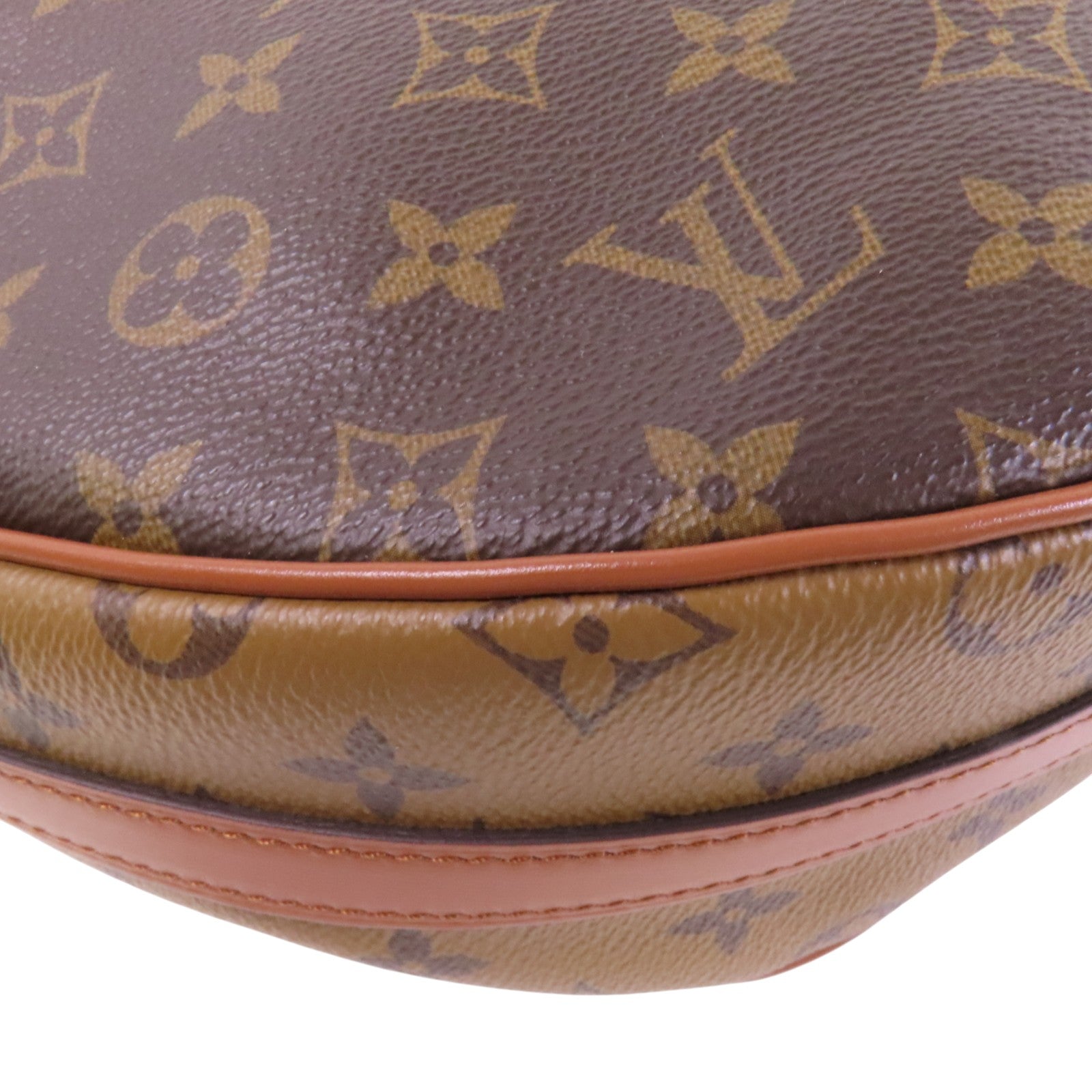 LOUIS VUITTON Monogram Reverse Loop Hobo金扣手挽肩背兩用袋