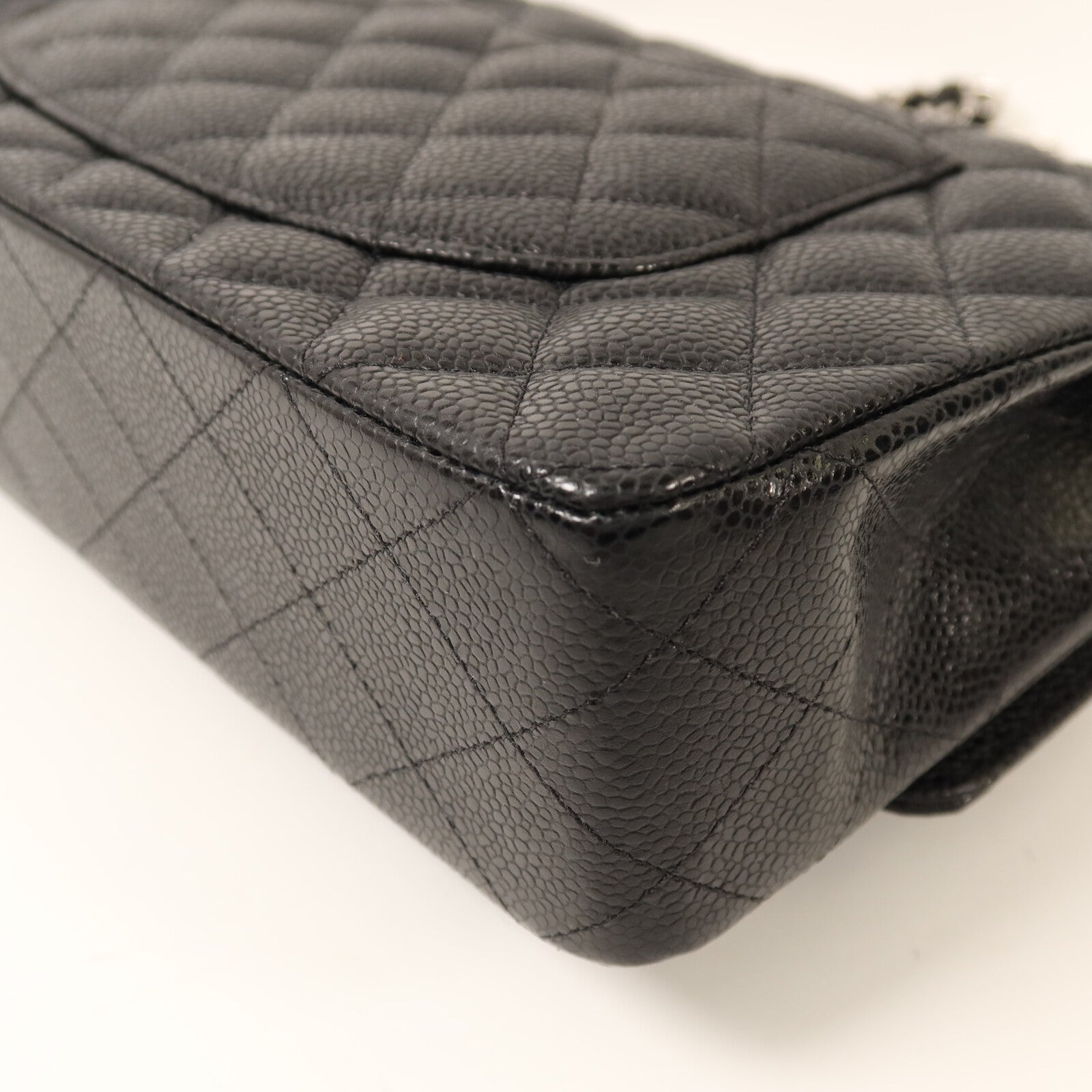 CHANEL 牛皮皮革Classic 25銀扣鏈帶肩背袋