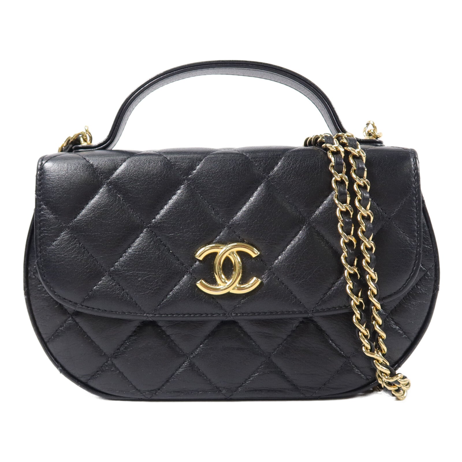CHANEL 牛皮皮革Chain Shoulder鏈帶肩背袋