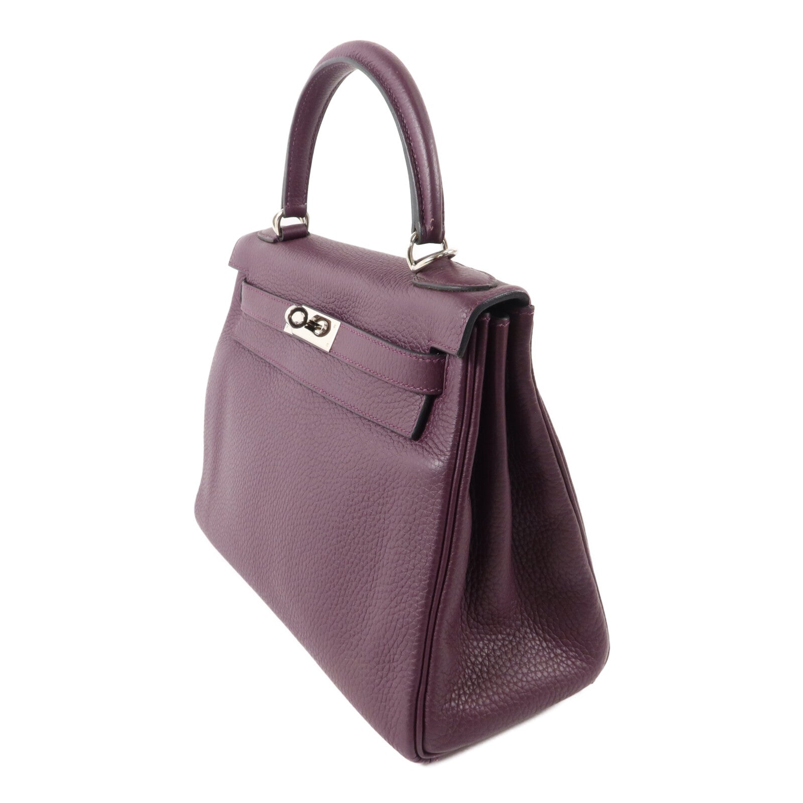 HERMES Togo皮革Kelly 28手挽肩背兩用袋Cassis