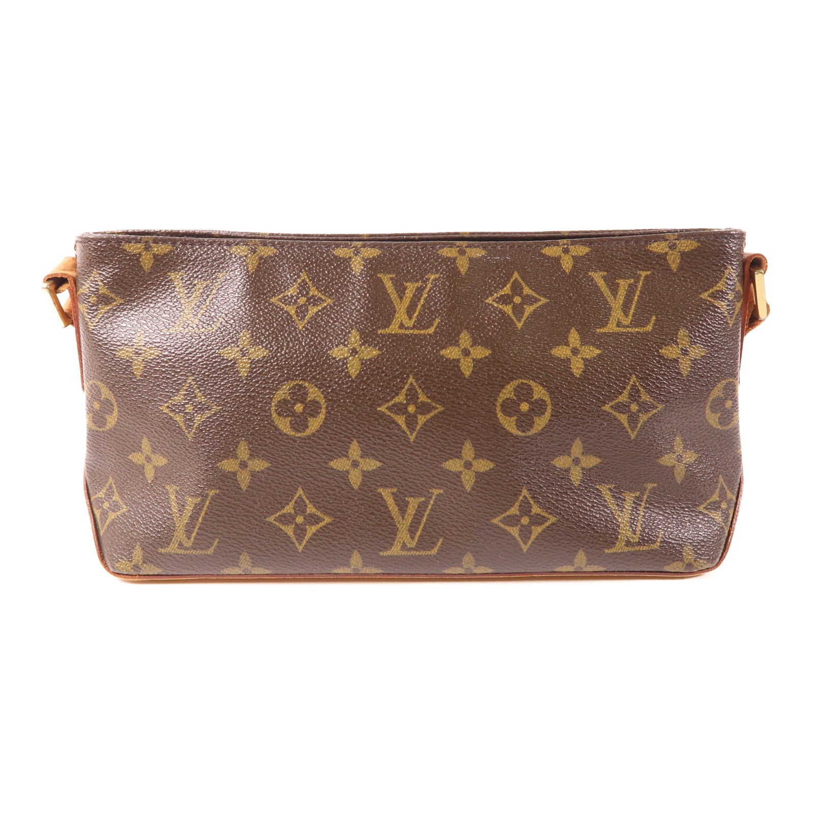 LOUIS VUITTON Monogram Trotteur金扣肩背袋棕色