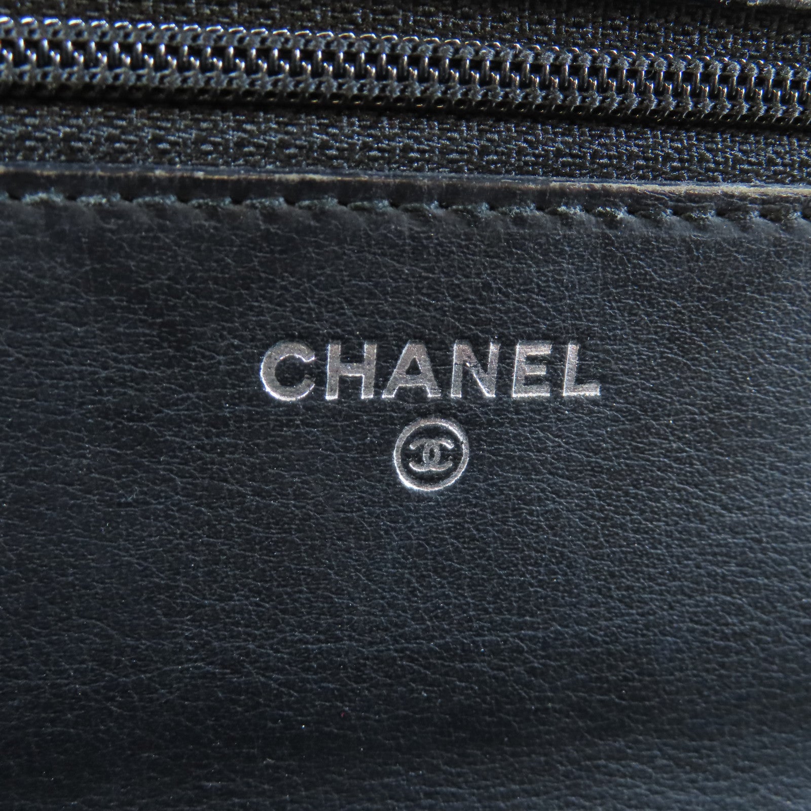 CHANEL 【激減優惠】菱格羊皮皮革WOC Chain Shoulder Bag銀扣鏈帶肩背袋黑色