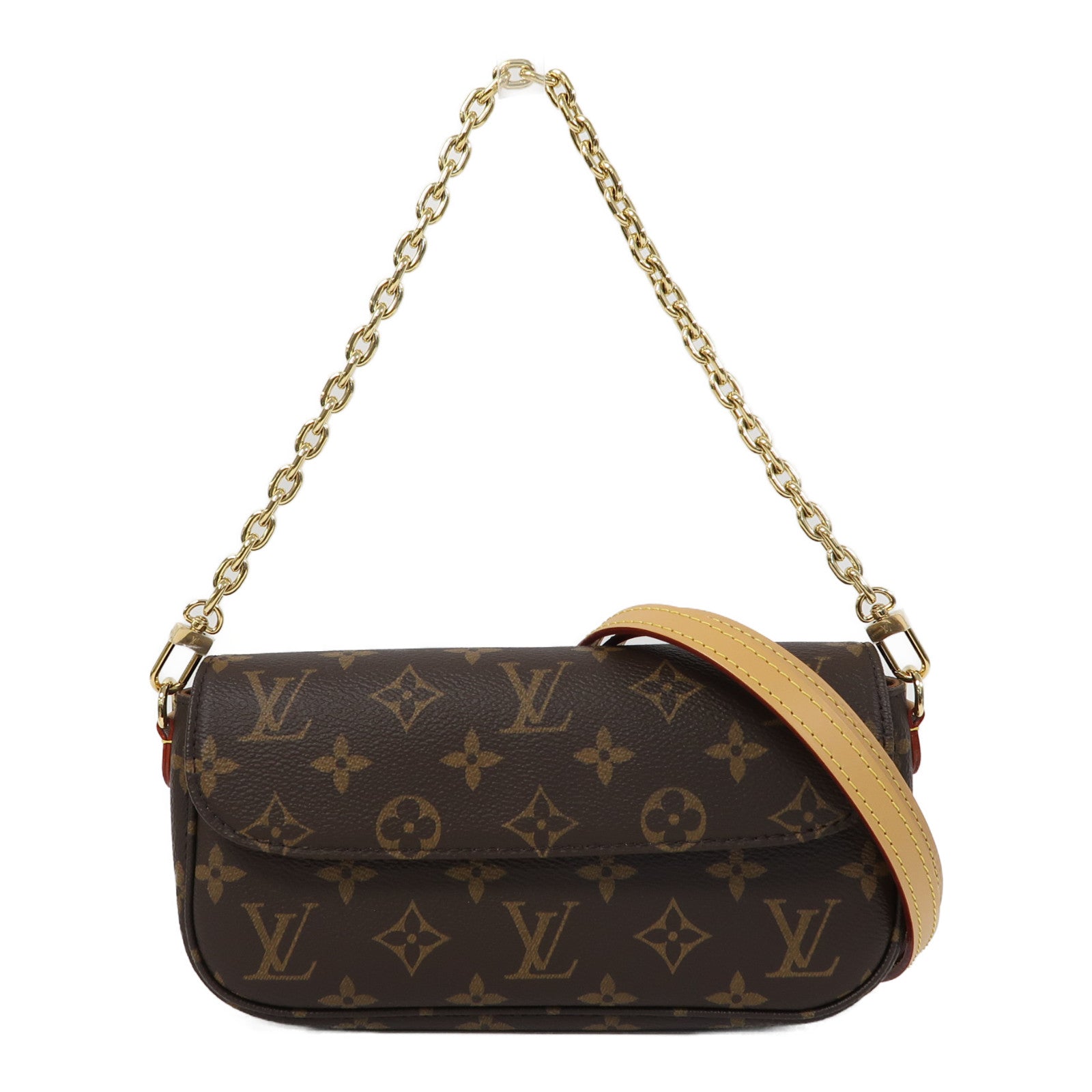 LOUIS VUITTON Monogram Wallet on Chain Ivy金扣肩背袋啡色