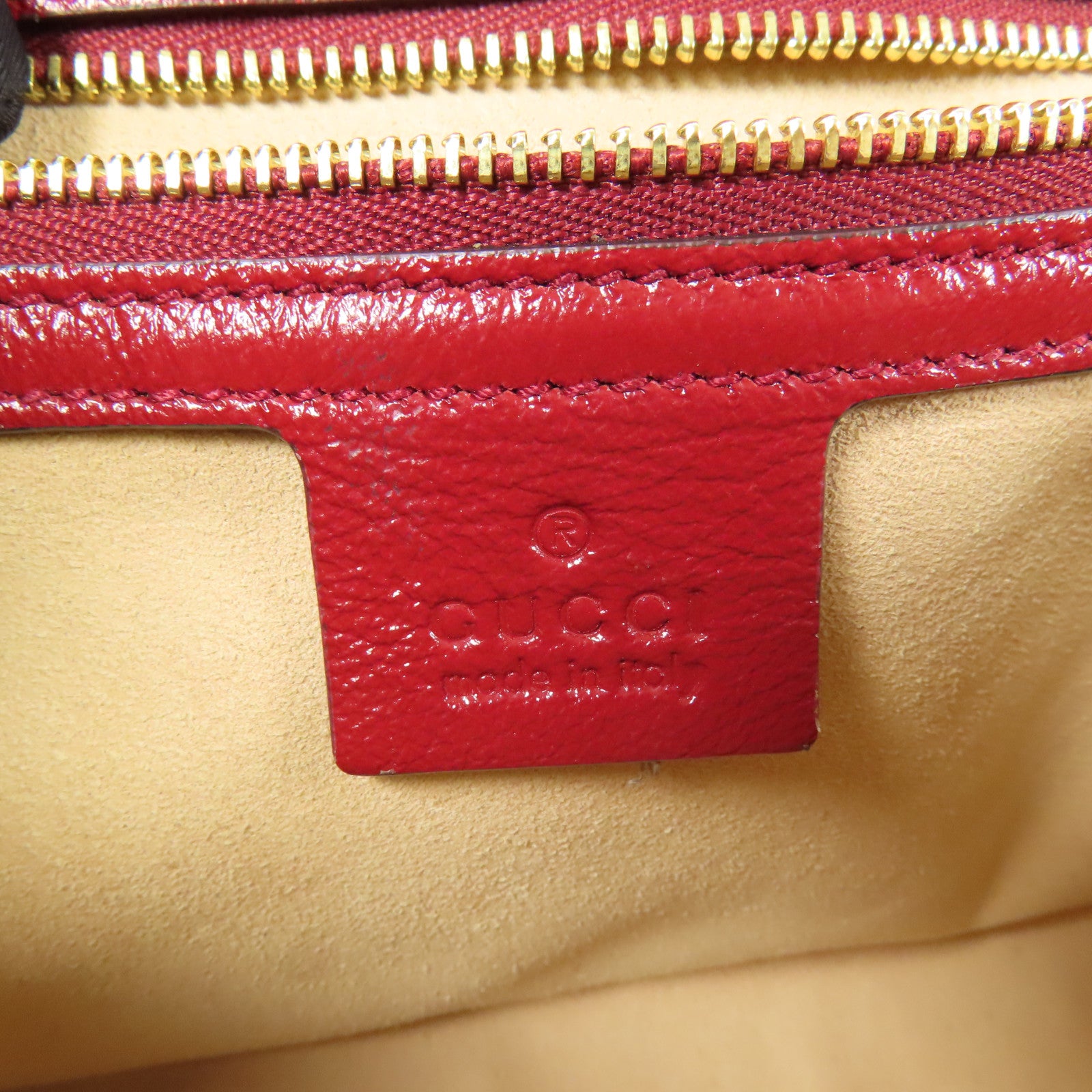 GUCCI GG GHW Marmont Bag Chain Shoulder Bag GG Canvas Brown Red