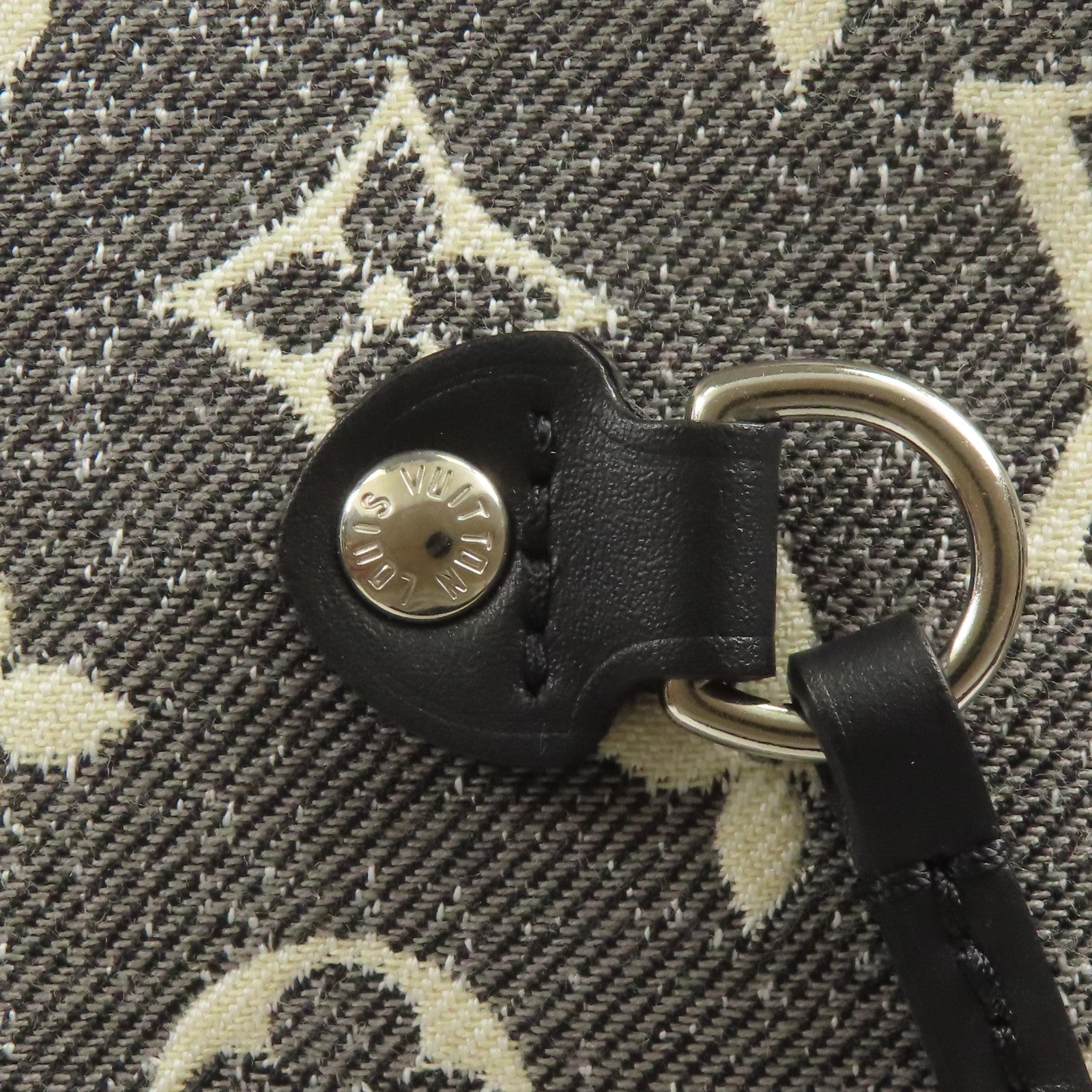 LOUIS VUITTON Monogram Jaquard Neverfull MM銀扣肩背袋